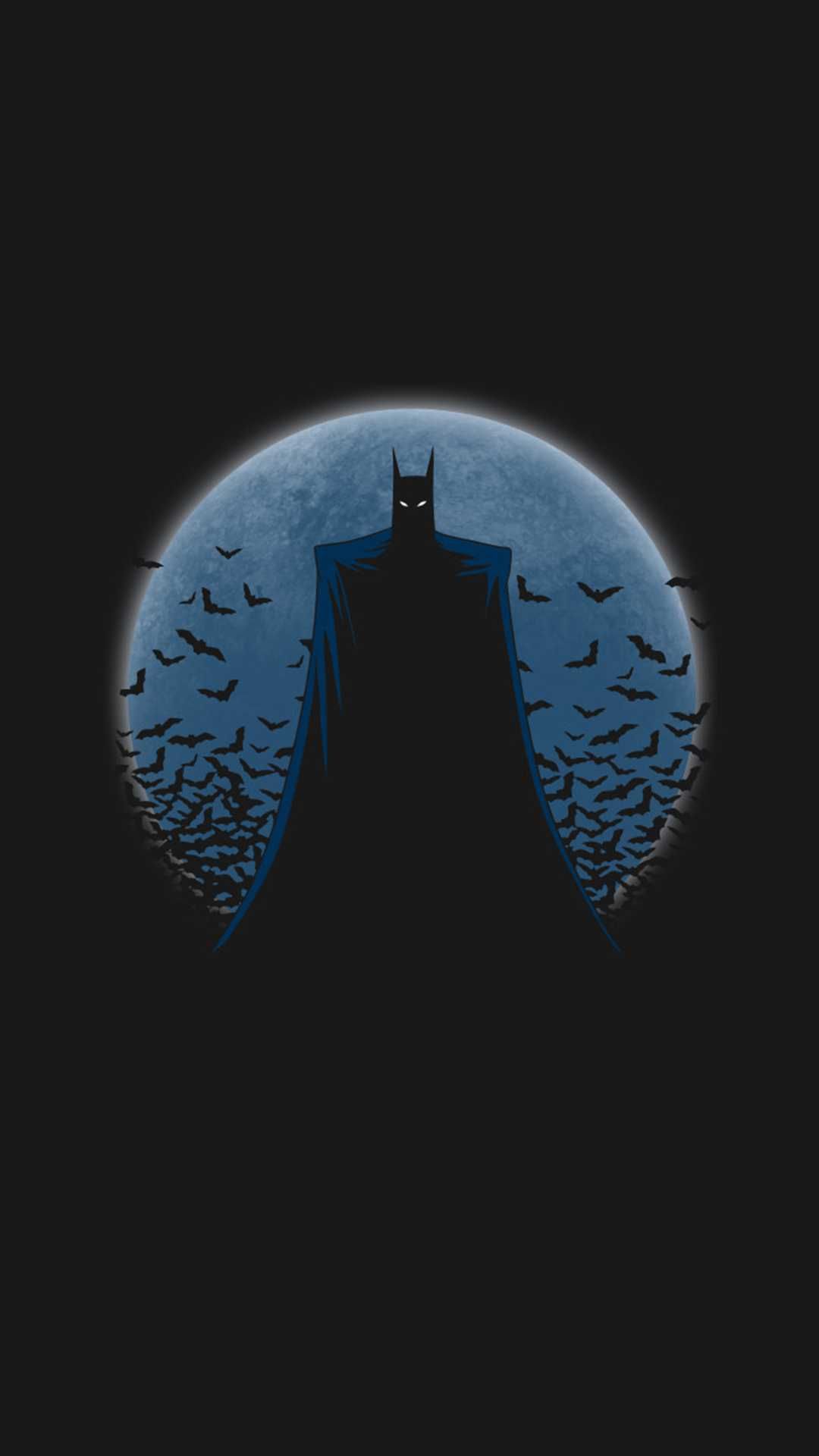 Batman logo minimal scuro, 1080x1920 Full HD Verticale, Smartphone