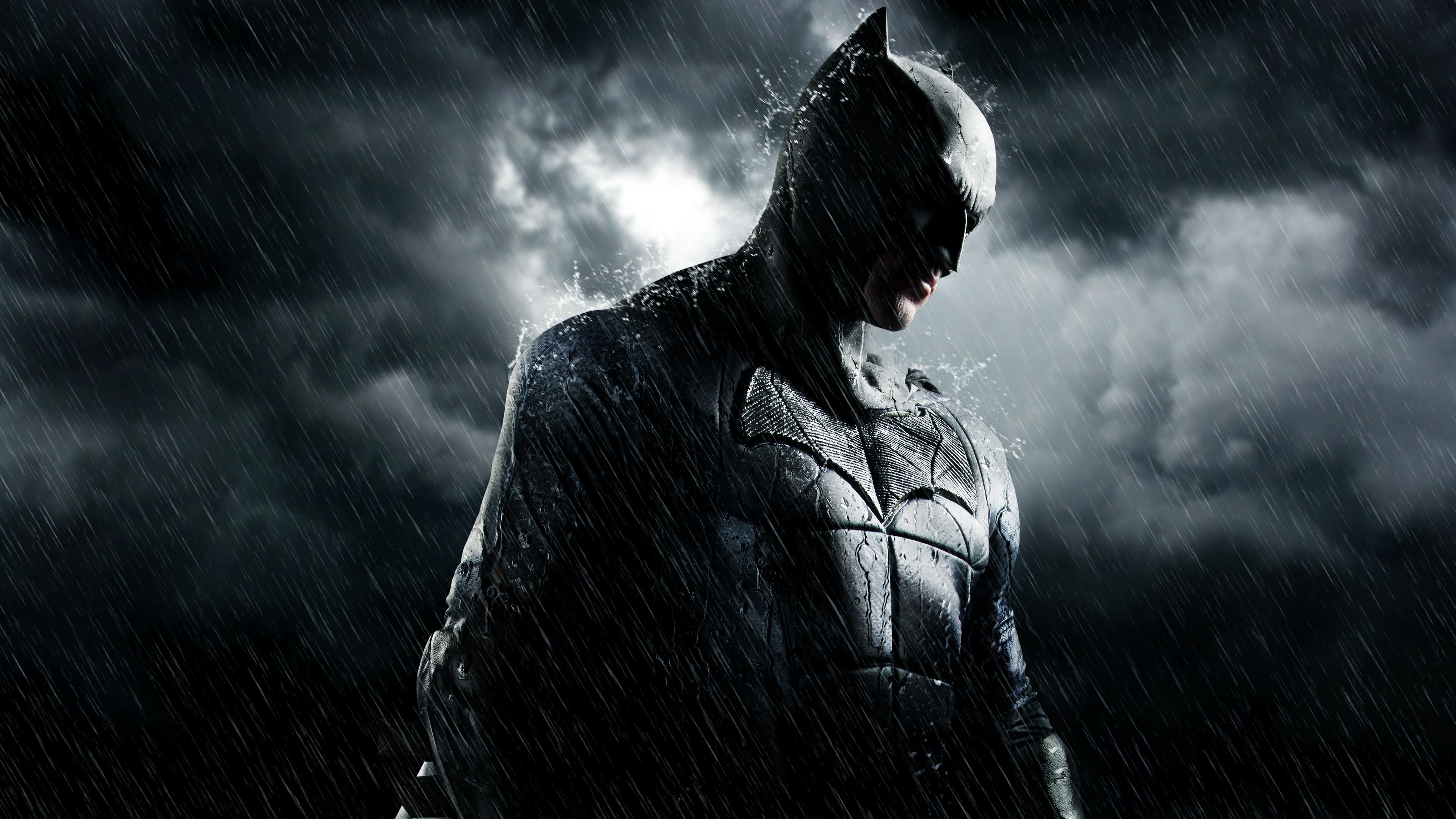 Batman sotto la pioggia, 3840x2160 UHD, PC 4K