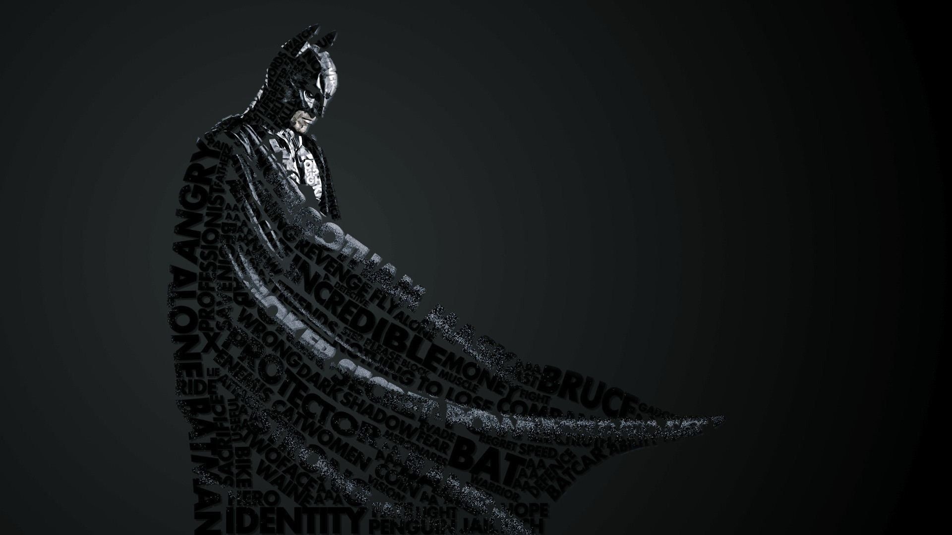 Batman silhouette con testo integrato, 1920x1080 1080p, Laptop