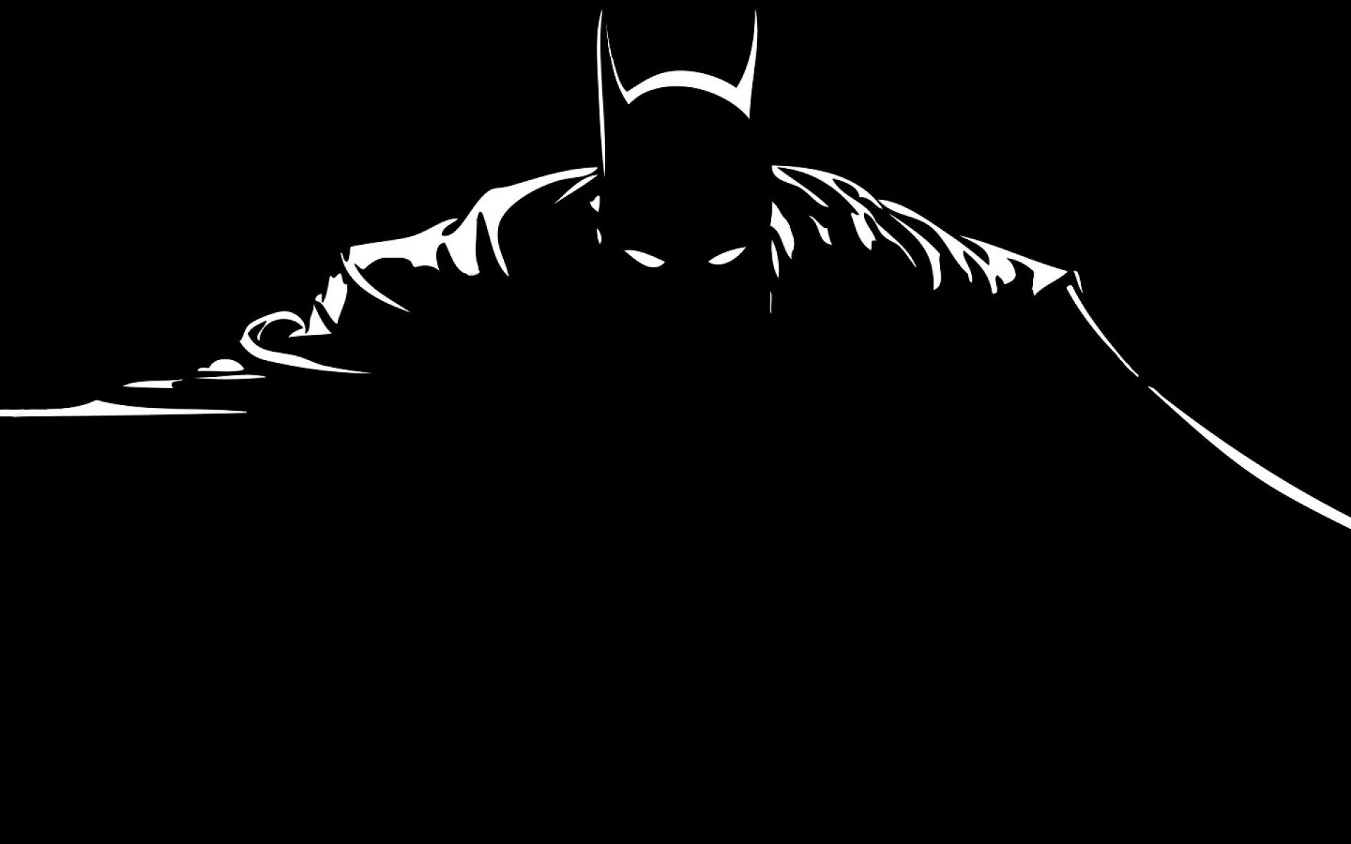 Batman silhouette bianco nero, Gotham, 1920x1200 WUXGA, PC