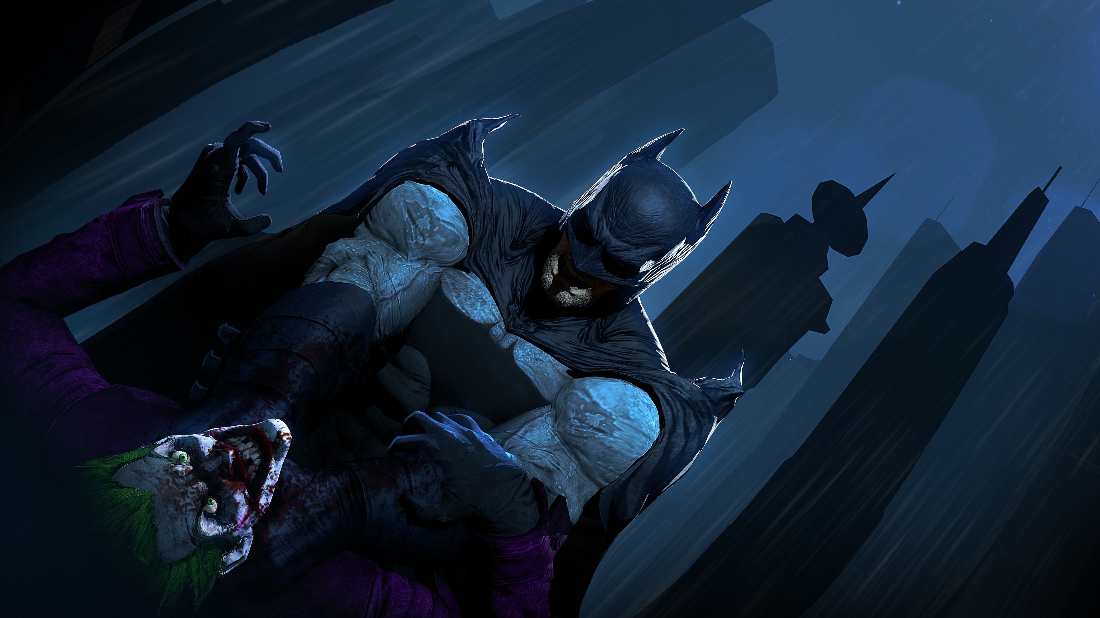 Batman contro Joker, notte, 3840x2160 UHD, PC 4K