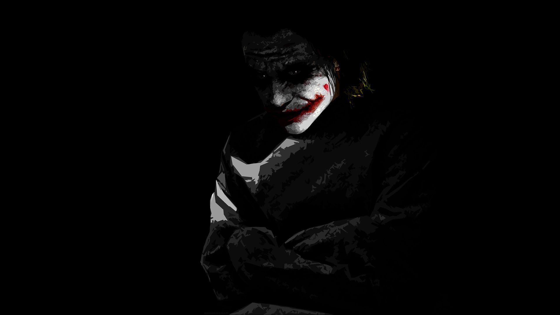 Joker viso nell'oscurità, 1920x1080 Full HD, Desktop