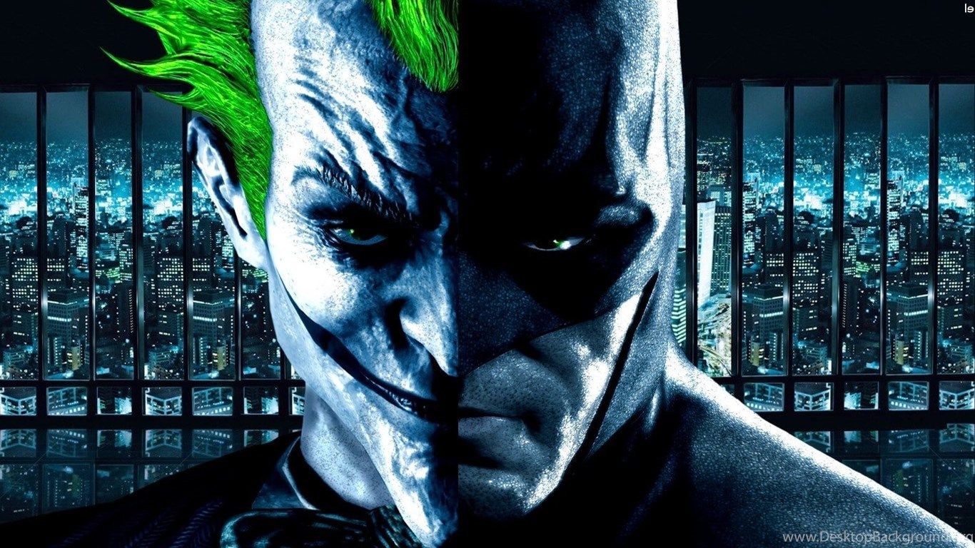 Batman e Joker volti fusi, 1366x768 720p, PC
