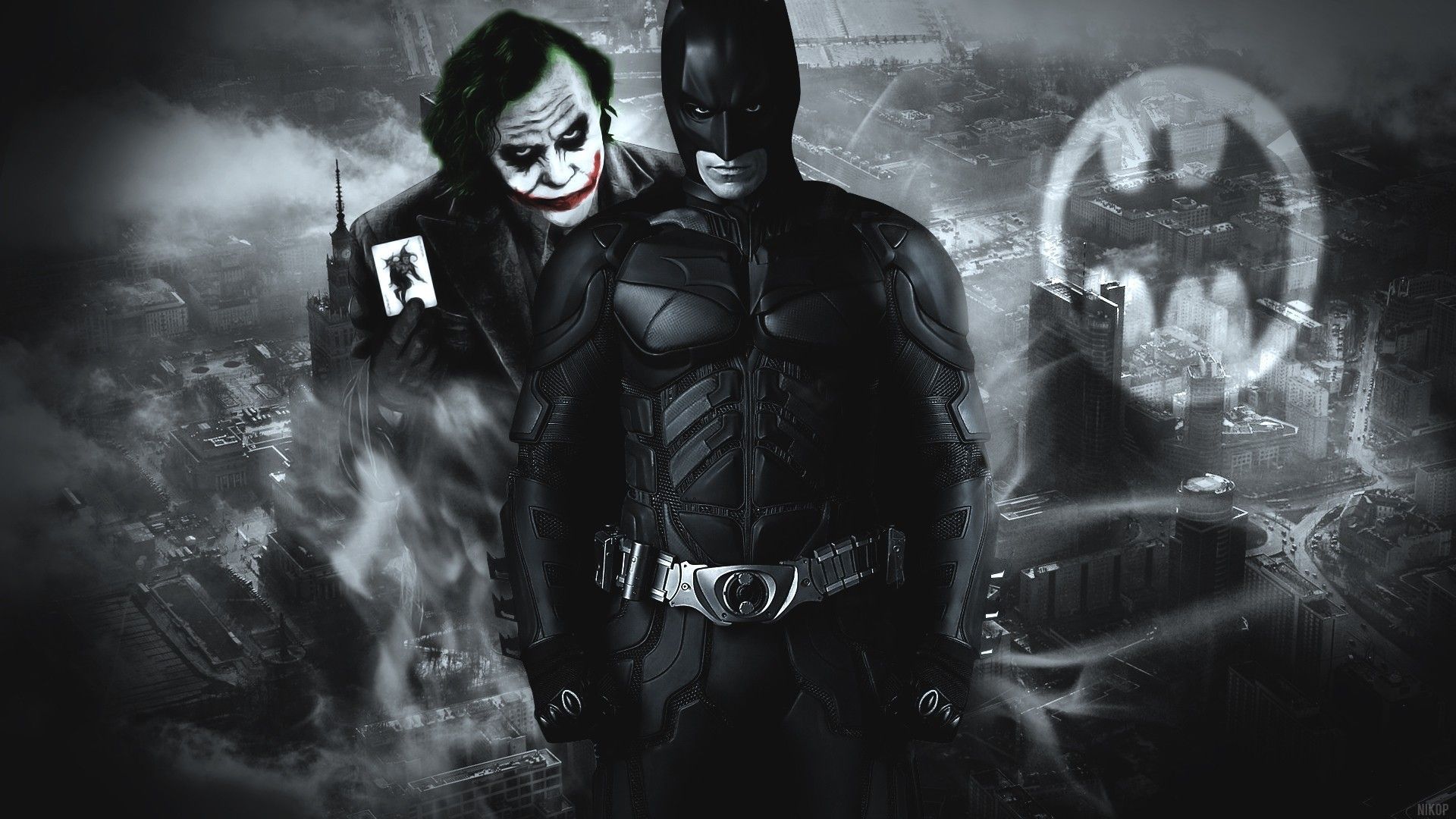 Batman e Joker città notturna, 1920x1080 Full HD 1080p, Desktop