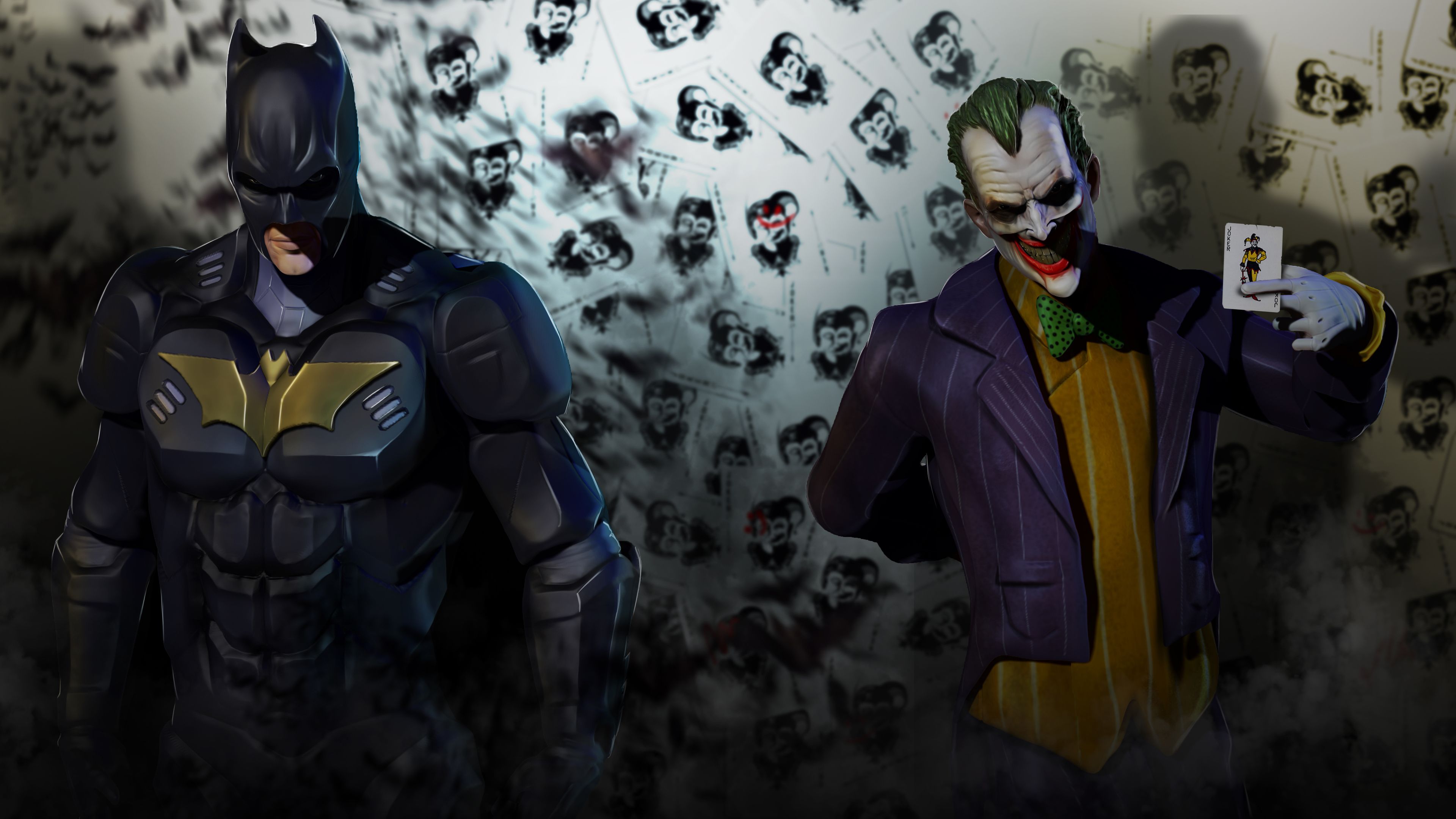 Batman e Joker figure, 3840x2160 4K Ultra HD, Monitor 4K