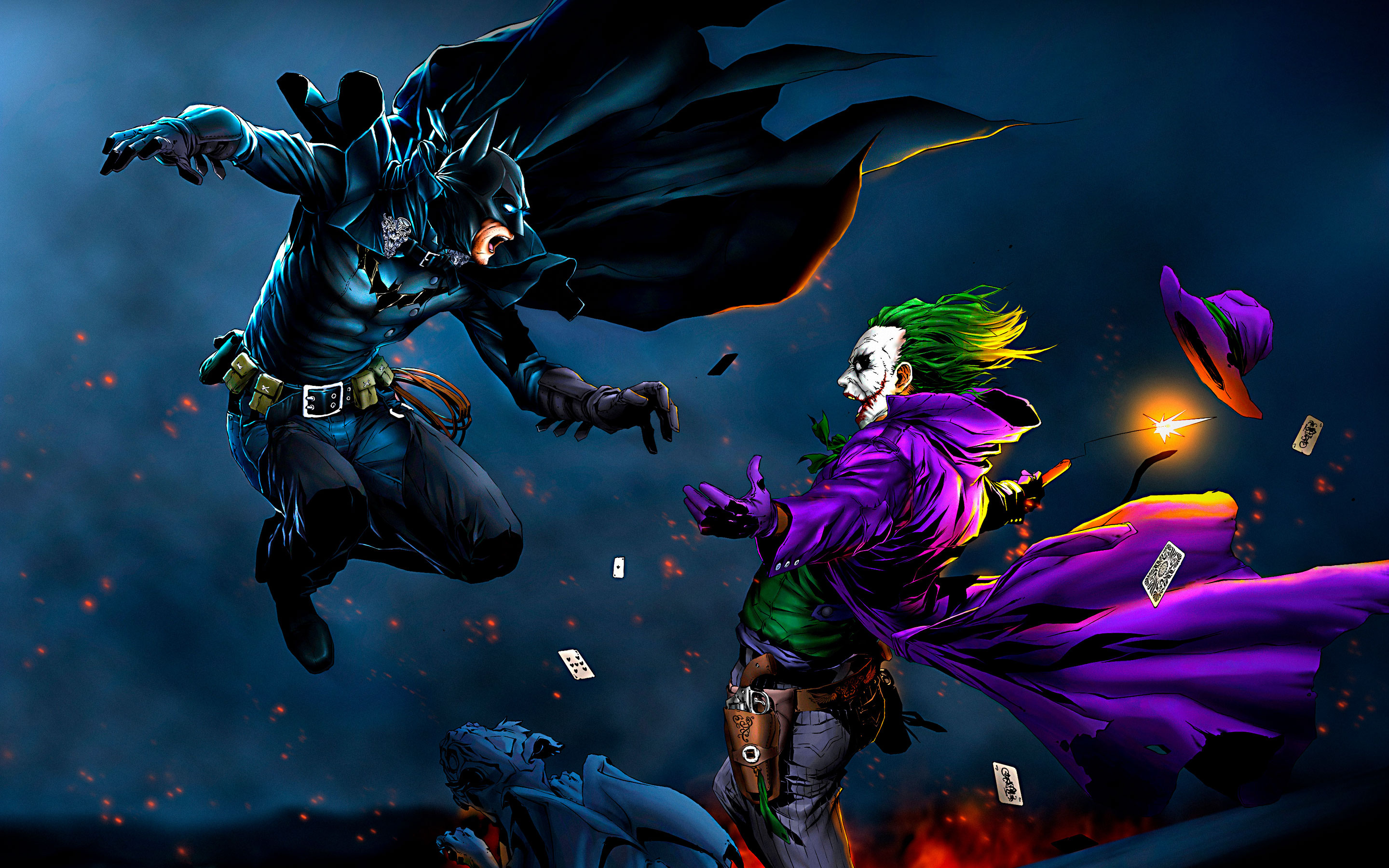 Batman contro Joker artwork, 2880x1800 2K+, Desktop