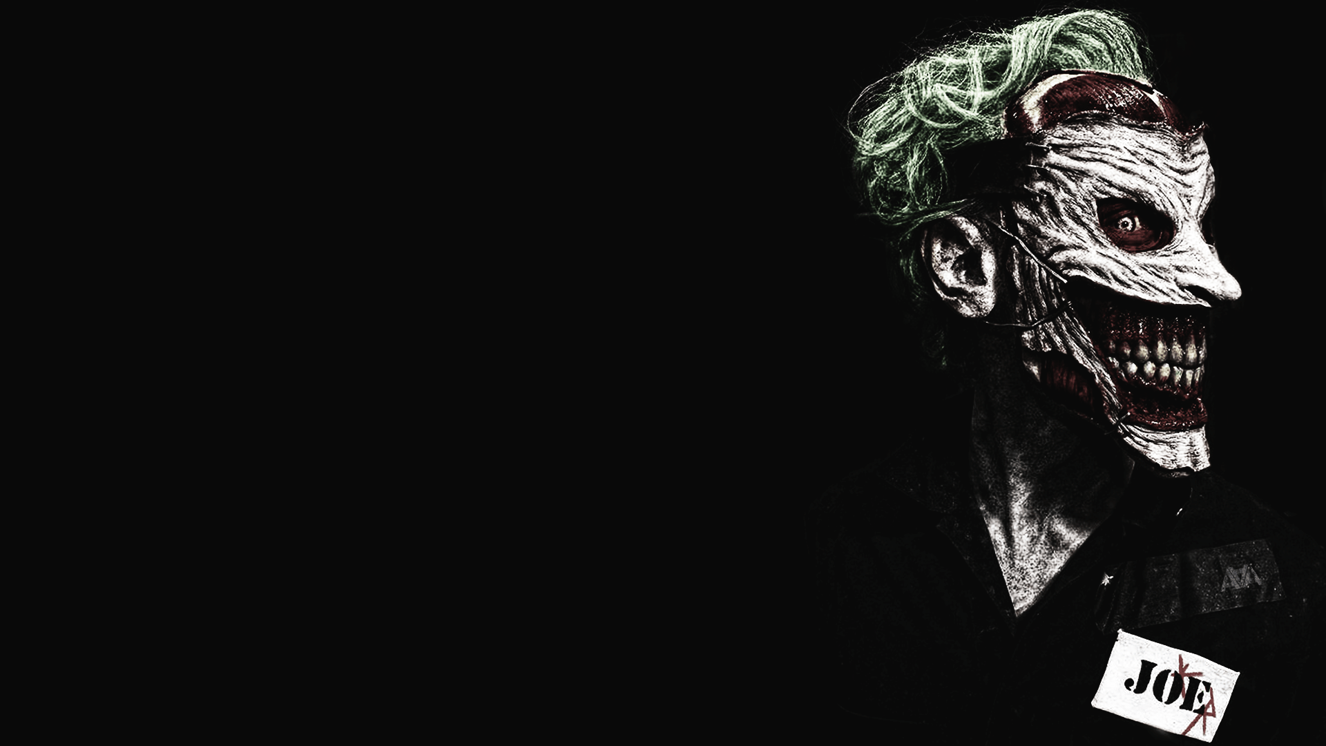 Joker maschera bianca sfondo nero, 1920x1080 Full HD 1080p, Laptop