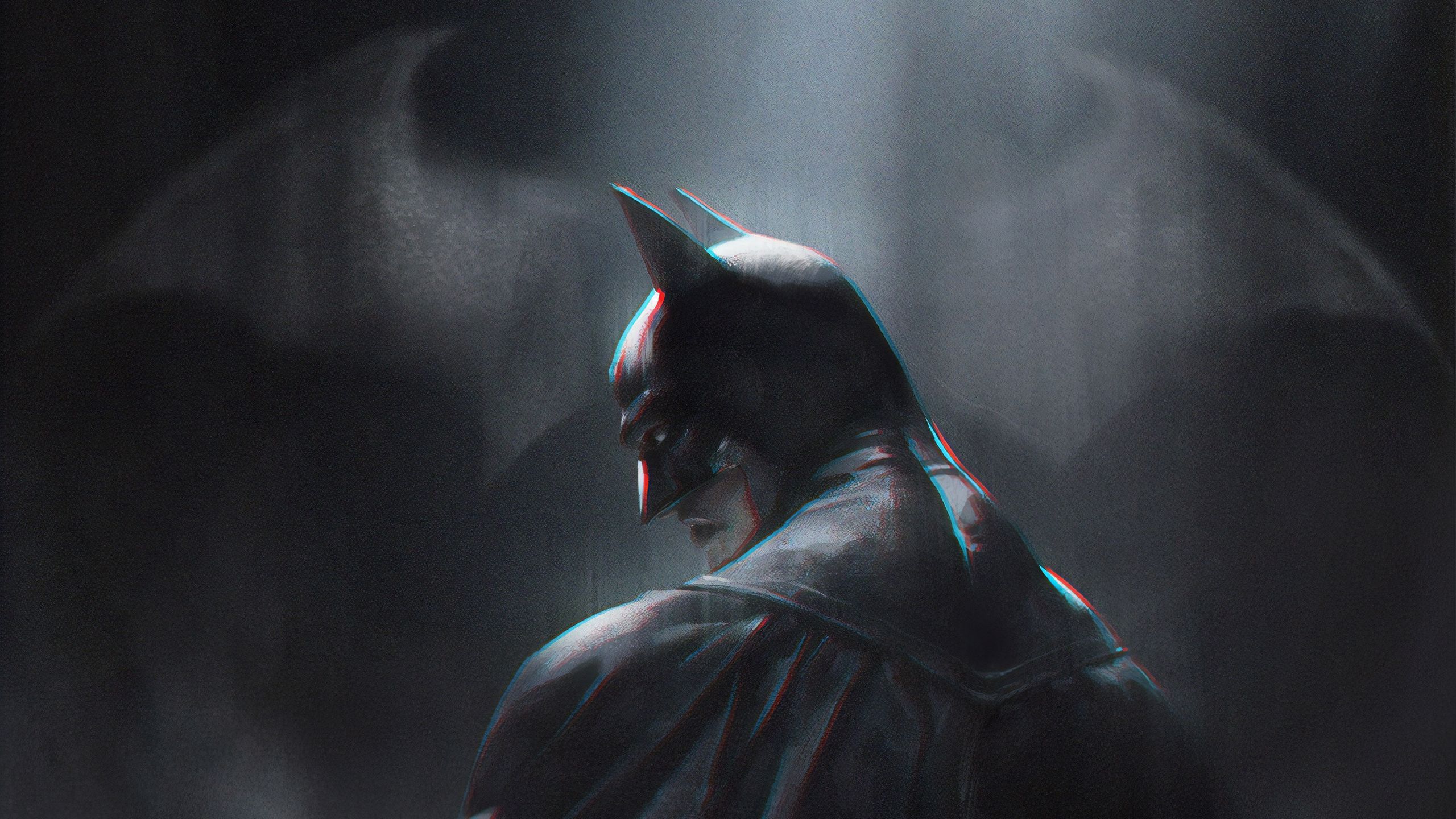 Batman silhouette scura, 2560x1440 QHD, Laptop