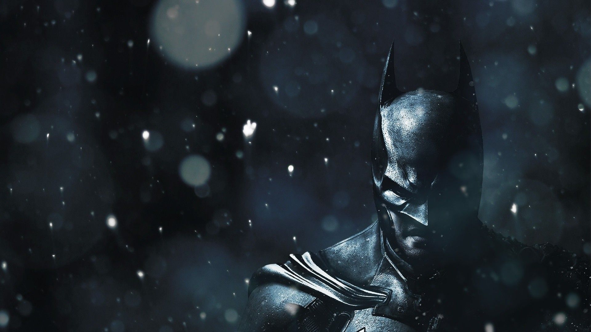 Batman nella neve, buio, 1920x1080 Full HD, Desktop