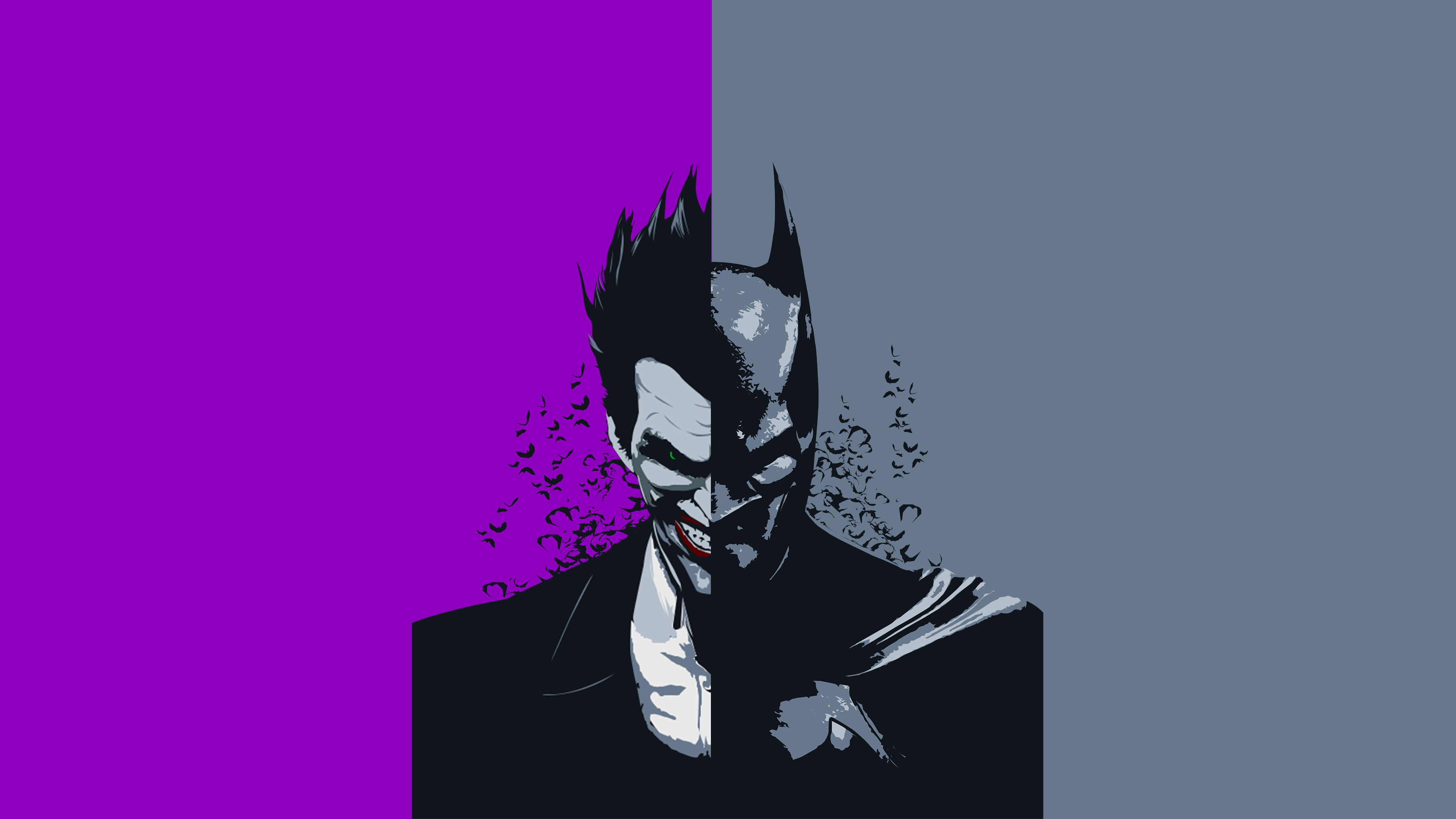 Batman Joker volto diviso, 3840x2160 UHD, Monitor 4K