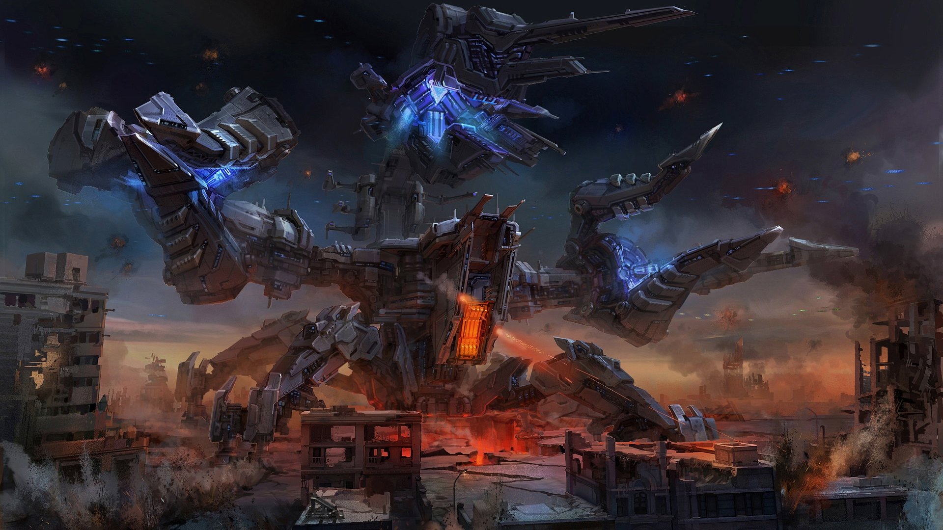 Battaglia spaziale robot alieno, 1920x1080 Full HD, Laptop