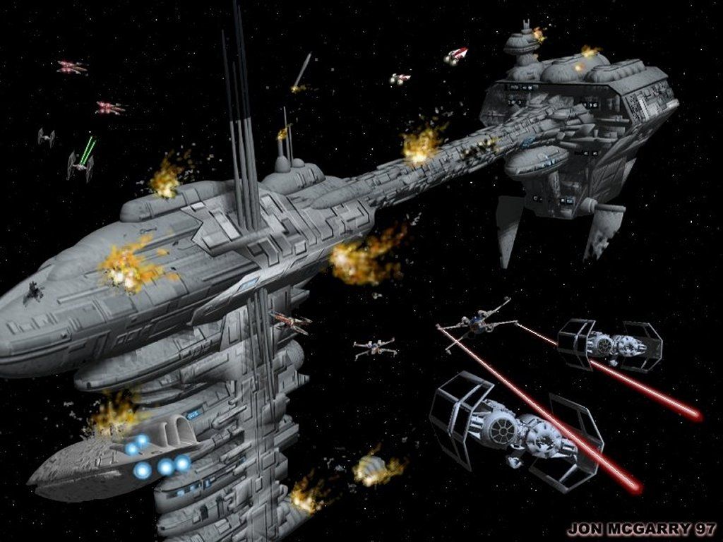 Battaglia spaziale astronavi Star Wars, 1024x768 HD, Desktop