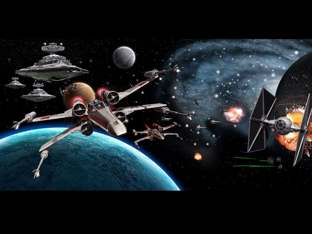 Battaglia spaziale Star Wars, 1280x960 HD, Desktop