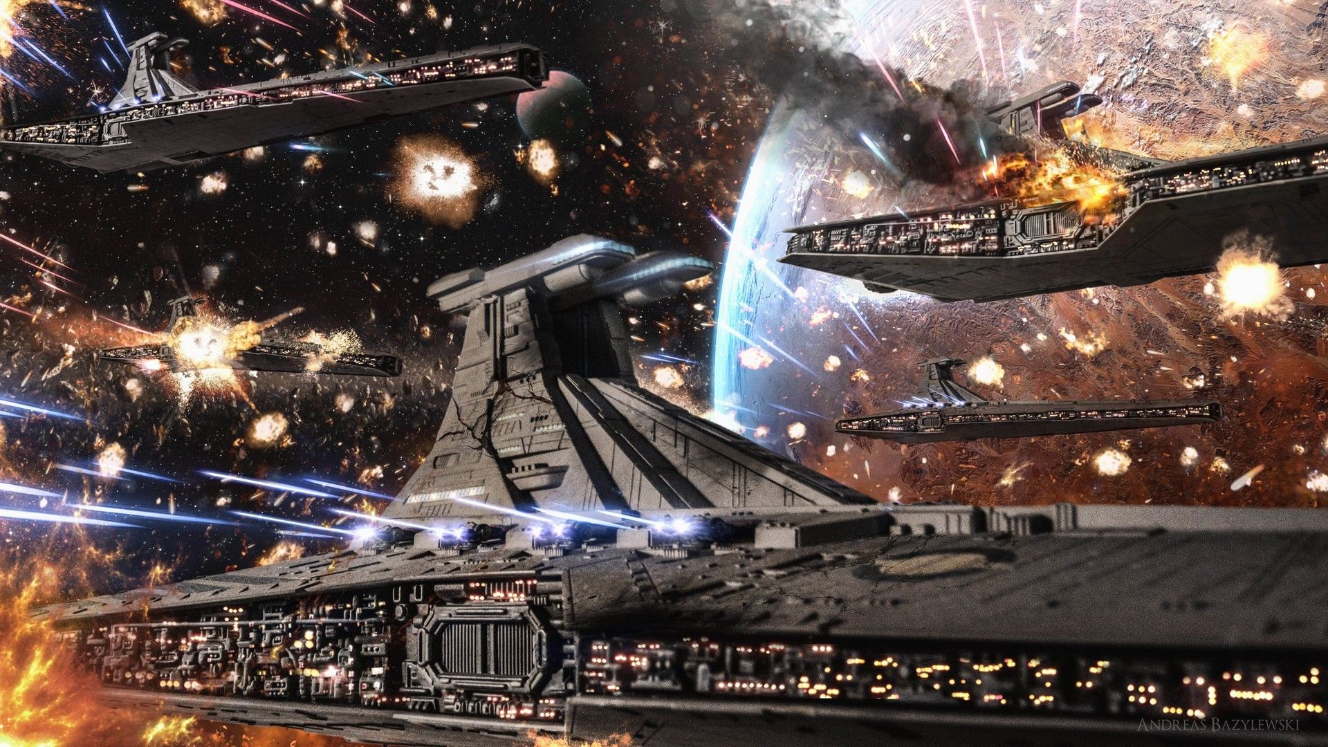 Battaglia spaziale astronavi Star Wars, Jedi, 1920x1080 Full HD, PC