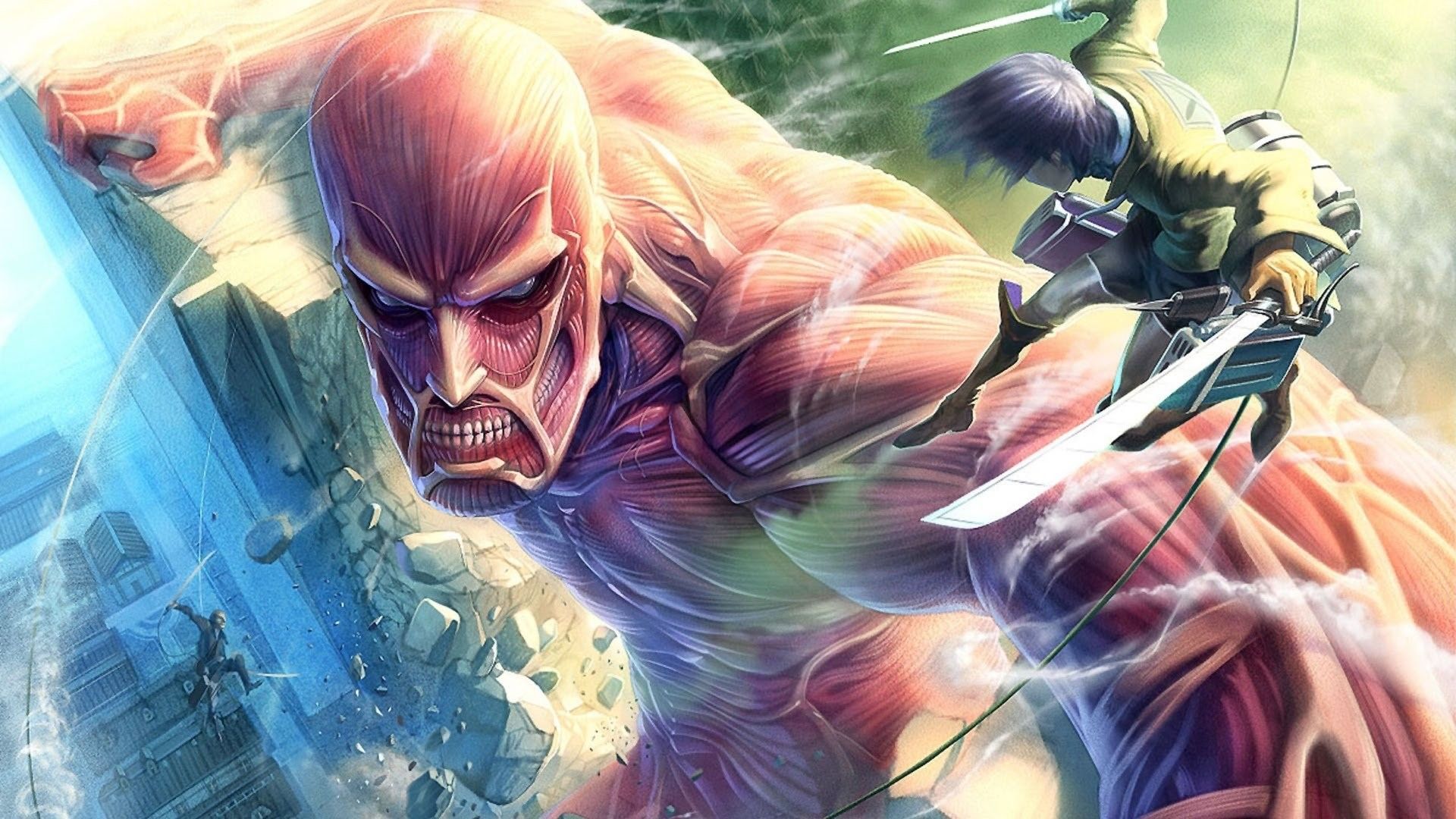 Attack on Titan battaglia epica, giganti, 1920x1080 Full HD 1080p, PC
