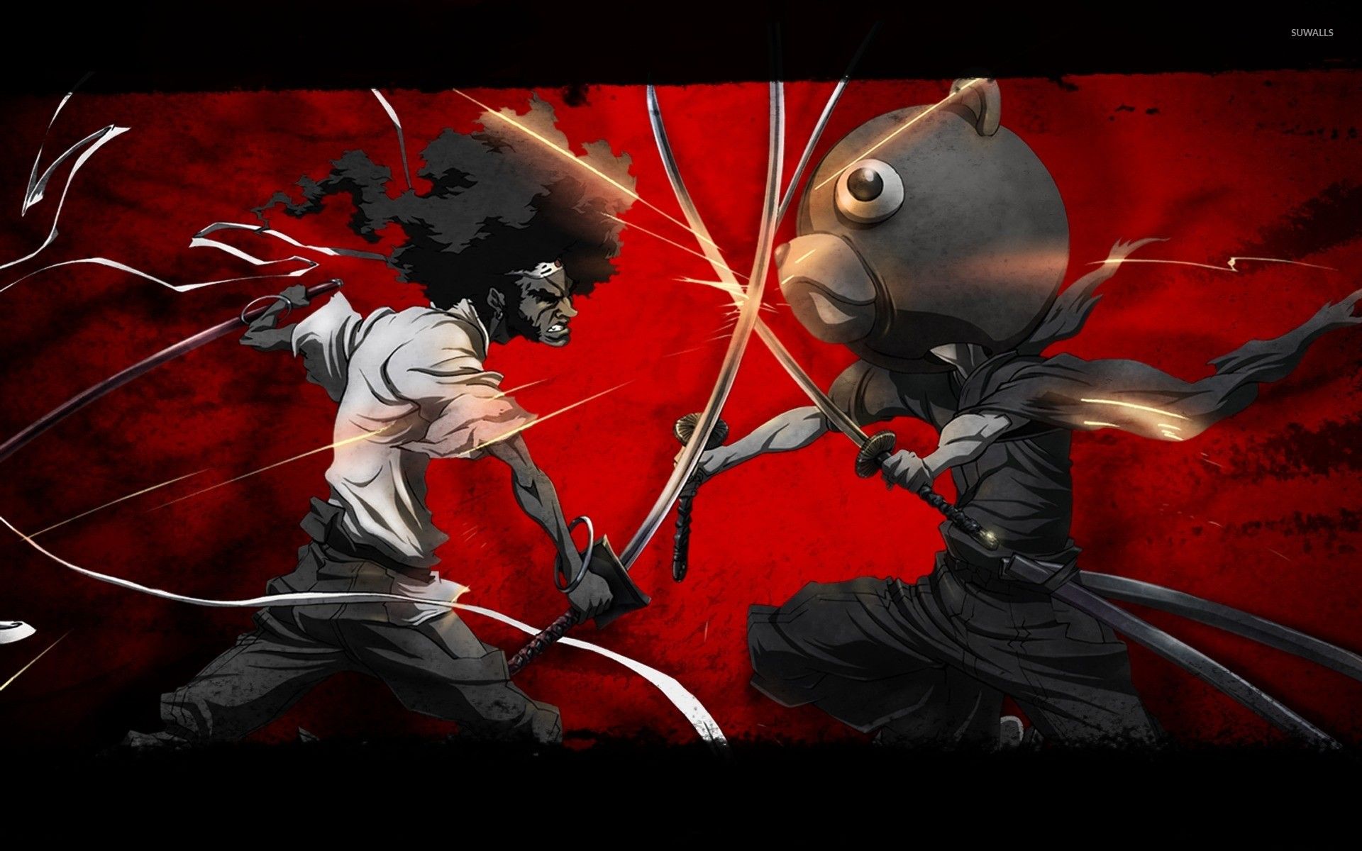 Afro Samurai duello spade rosso, 1920x1200 WUXGA, Laptop
