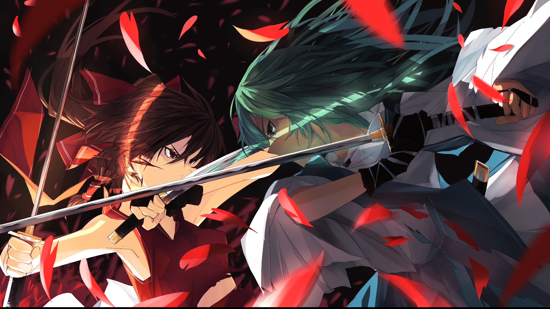 Duello anime spade rosso nero, 1800x1012 900p, PC