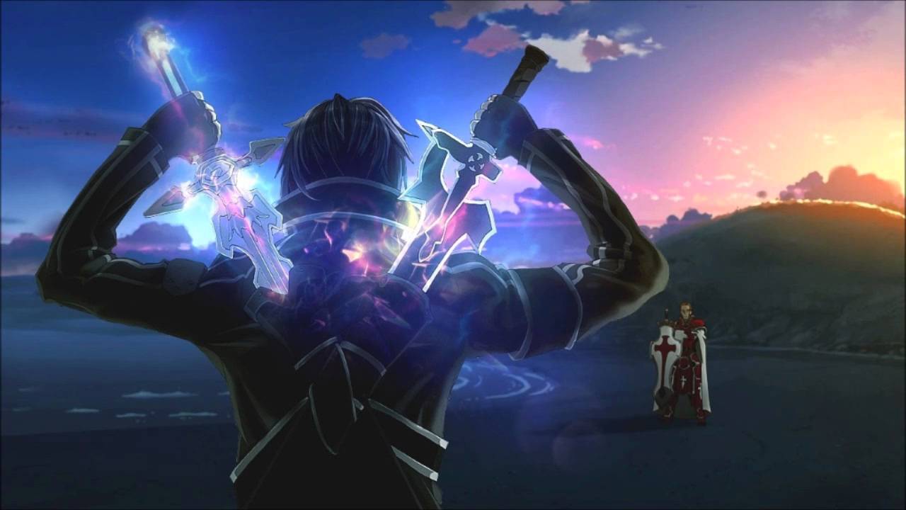 Guerriero anime con spade energia, 1280x720 HD, Desktop