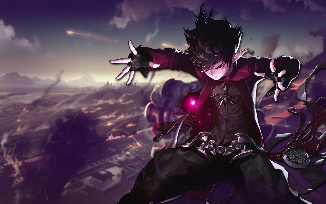 Guerriero anime energia viola, 1280x800 HD, ROG Asus Laptop