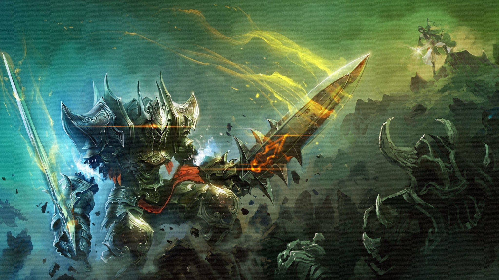 Cavaliere guerriero spada fantasy, 2048x1152 alta risoluzione, Desktop