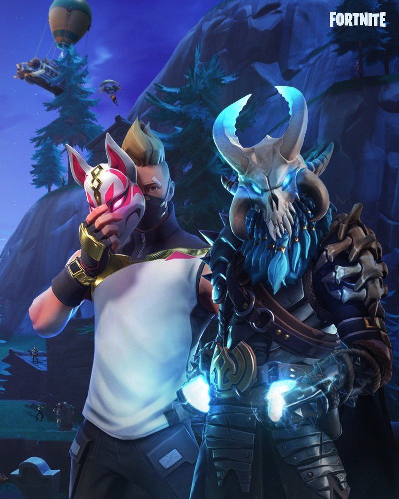Personaggi Fortnite Kitsune e Ravage, Epic Games, 800x1000 Full HD Verticale, Smartphone