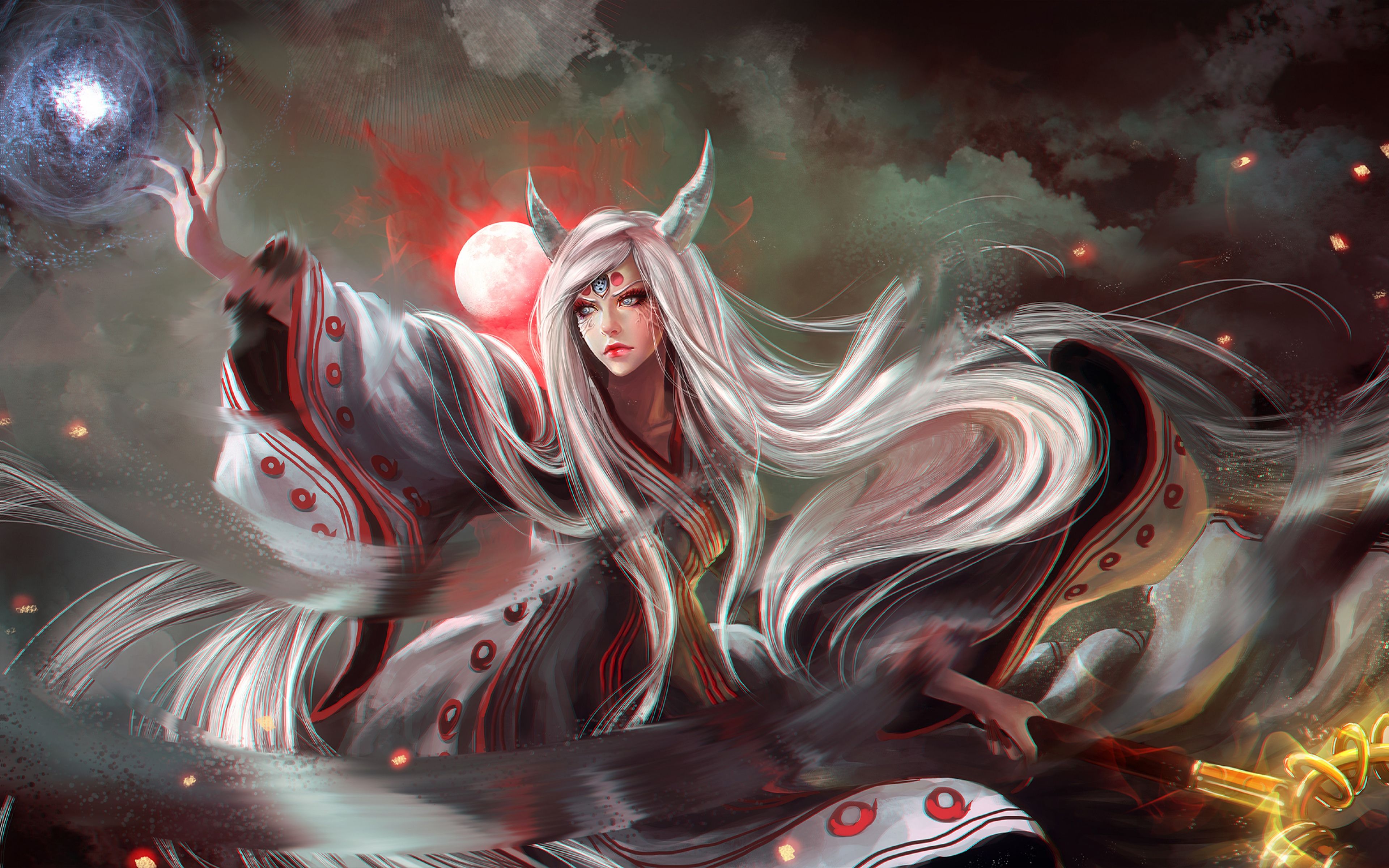 Kaguya Ōtsutsuki, Naruto, ninja, 3840x2400 4K Ultra HD, Monitor 4K