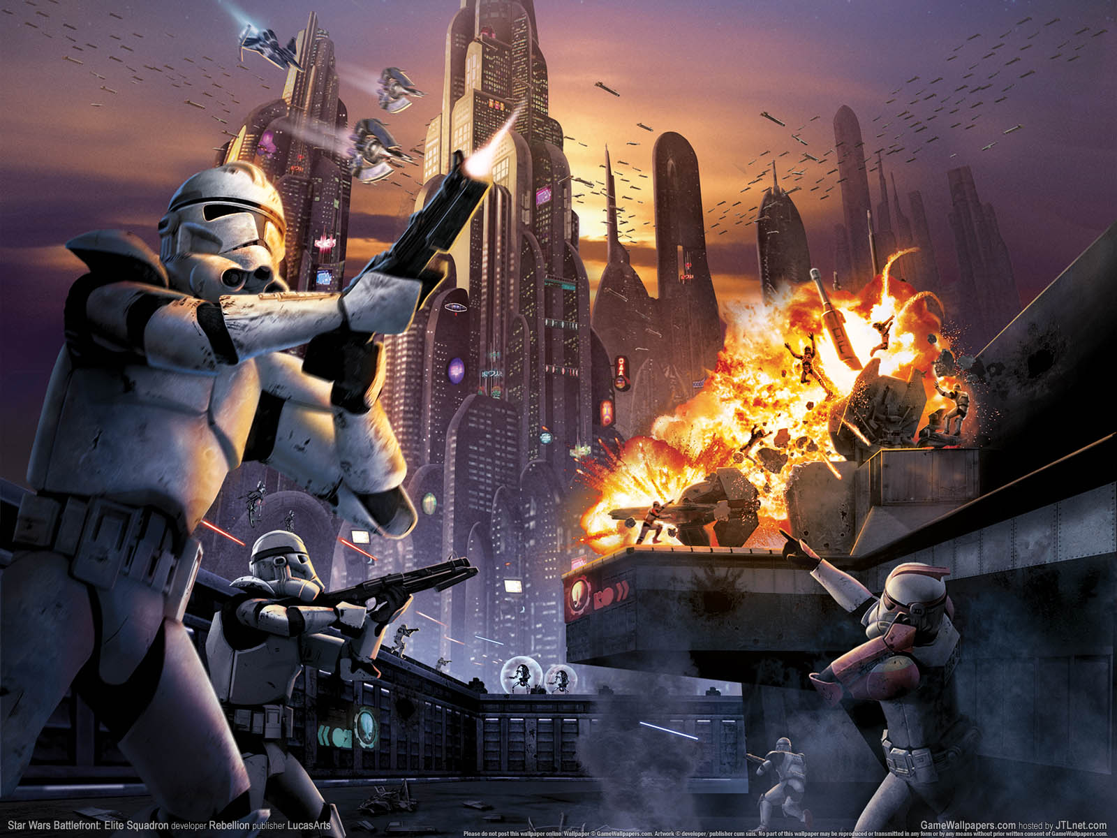 Star Wars clone troopers battaglia città, Jedi, 1600x1200 HD, Laptop