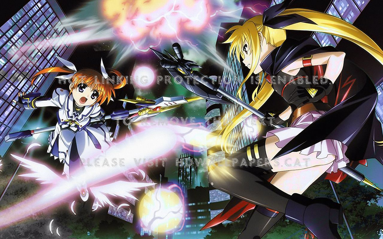 Nanoha e Fate battaglia magica, 1280x800 HD, Desktop