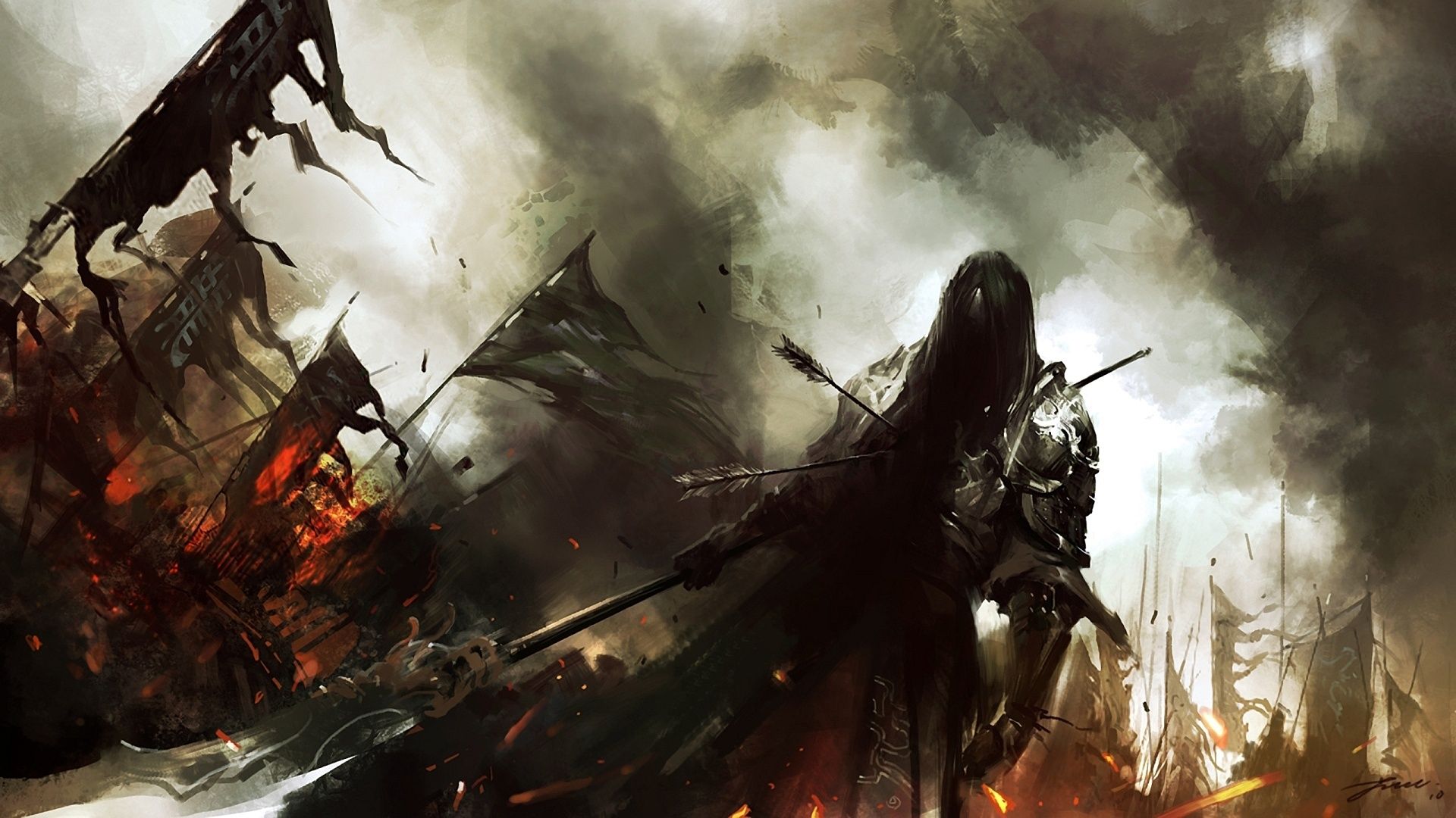 Cavaliere guerriero campo battaglia, 1920x1080 Full HD, Desktop