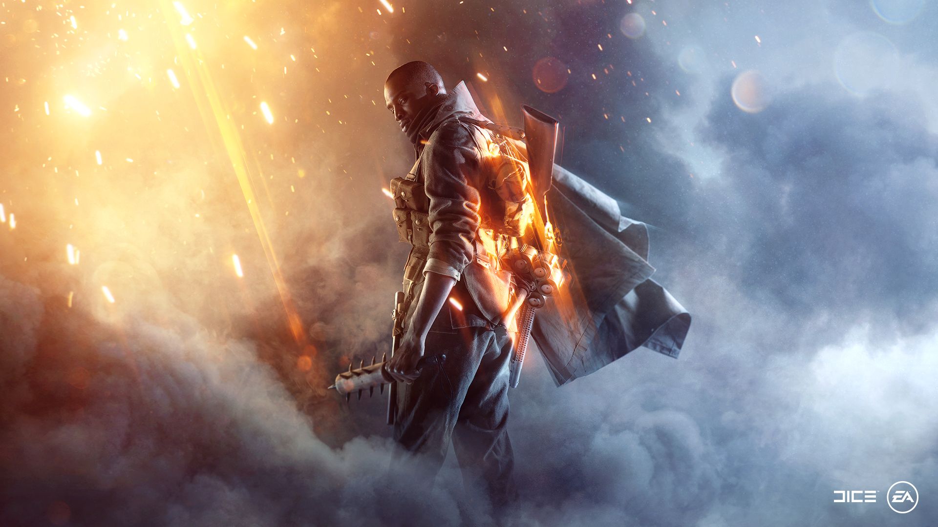 Soldato Battlefield 1 con fumo, 1920x1080 1080p, PC Desktop