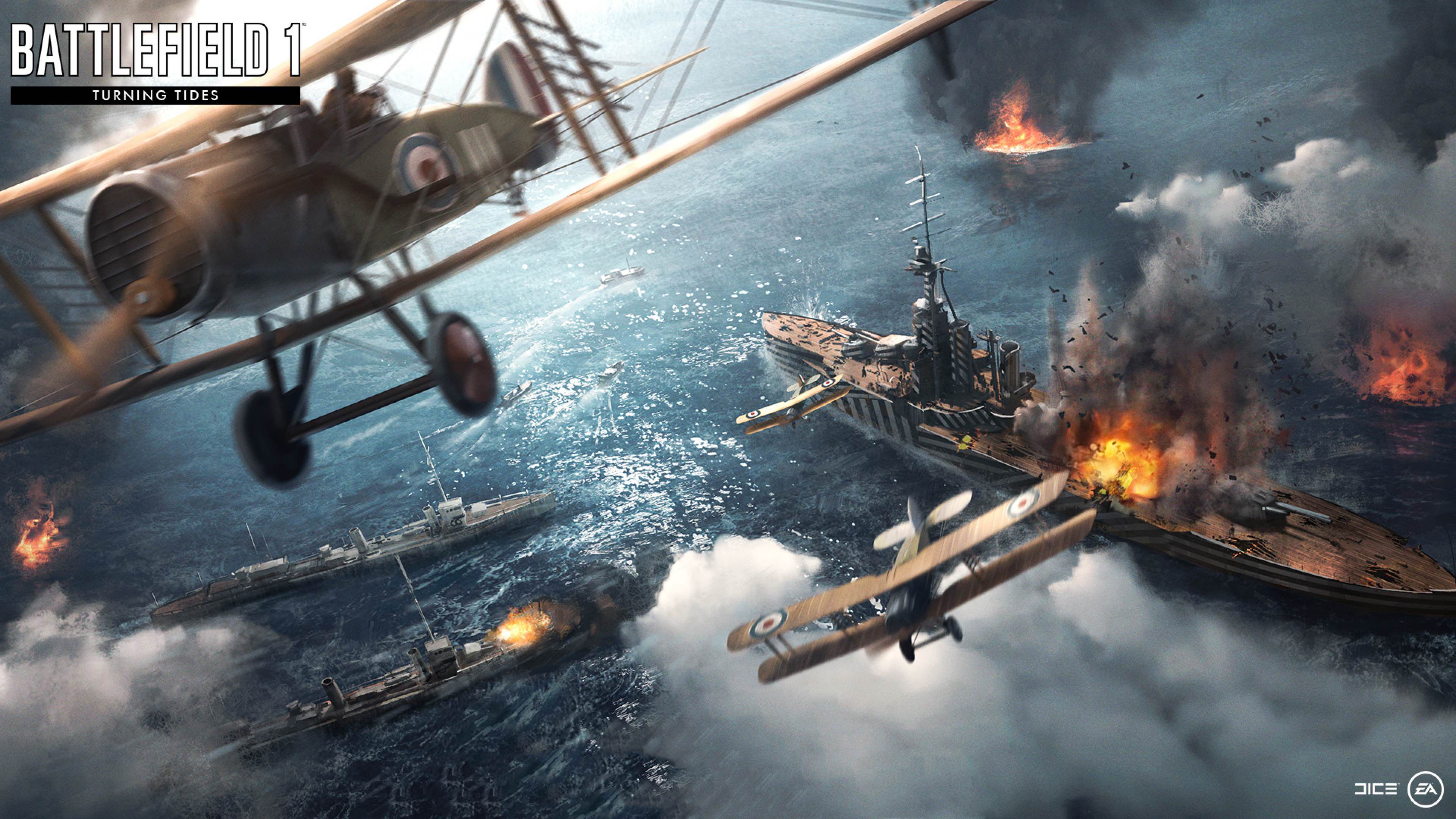Battlefield 1 battaglia navale aerea, 3840x2160 UHD, PC 4K