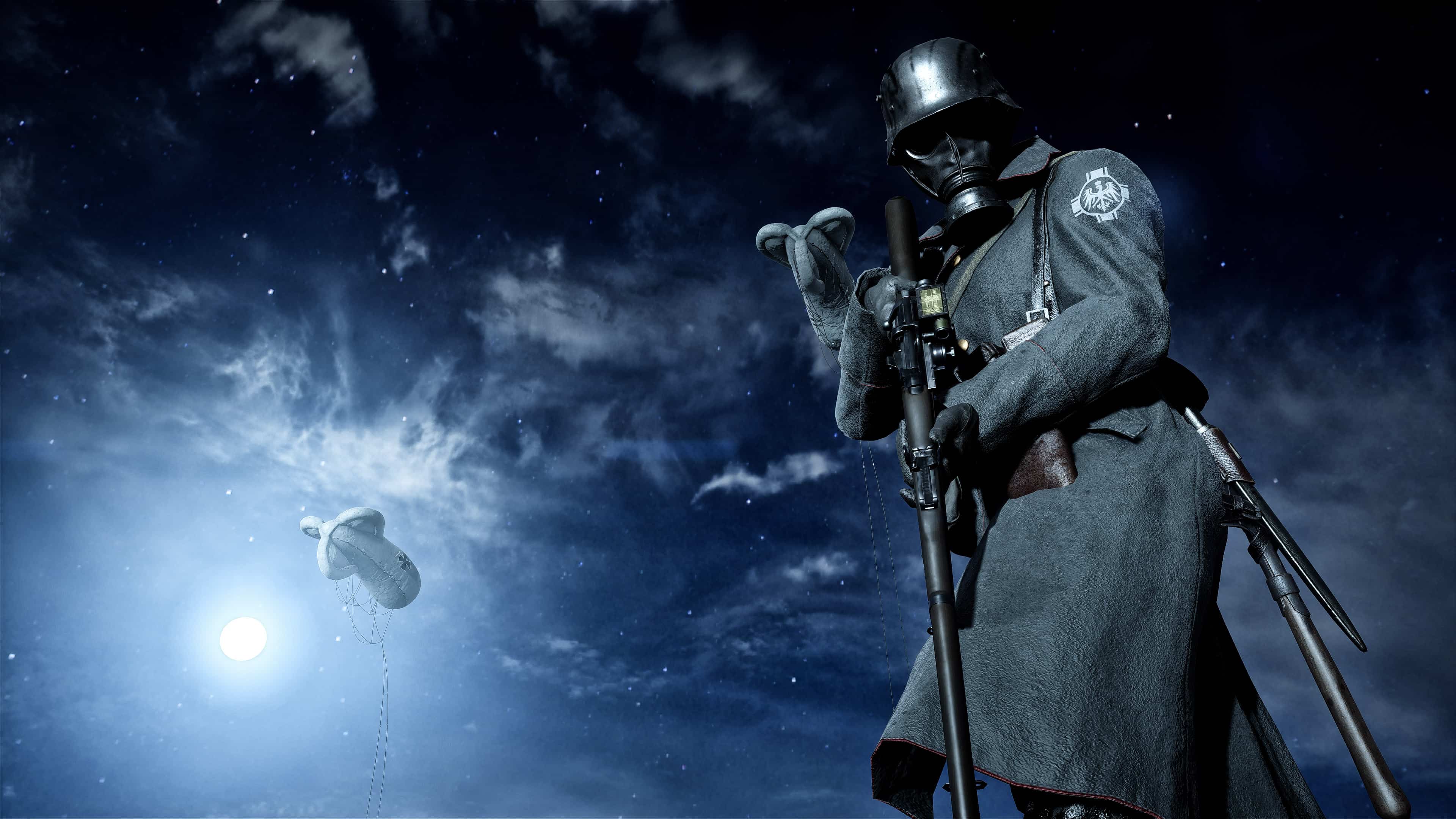 Soldato Battlefield 1 notturno, 3840x2160 4K, Monitor 4K