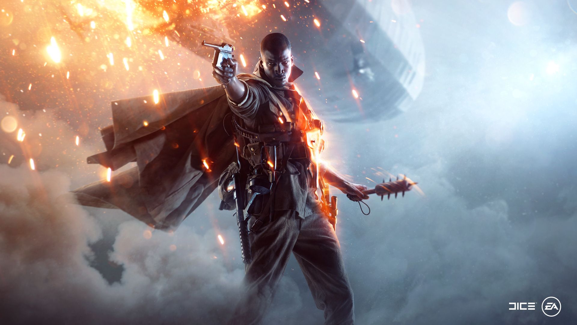 Soldato Battlefield 1 esplosione, sparatutto FPS, 1920x1080 Full HD, Laptop