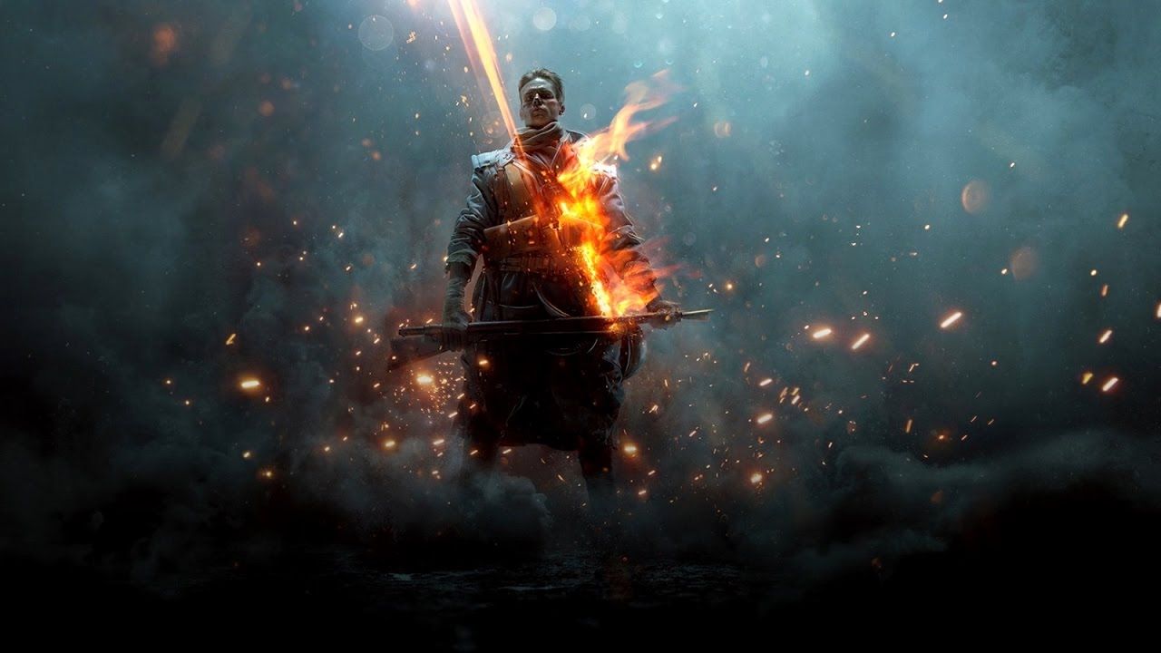 Battlefield 1 soldato in fiamme, 1280x720 HD, Desktop