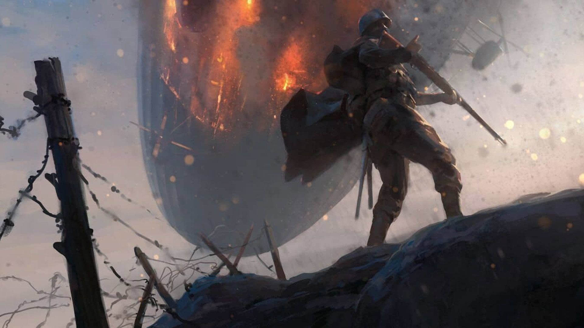 Soldato Battlefield 1 dirigibile, 1920x1080 Full HD, Laptop