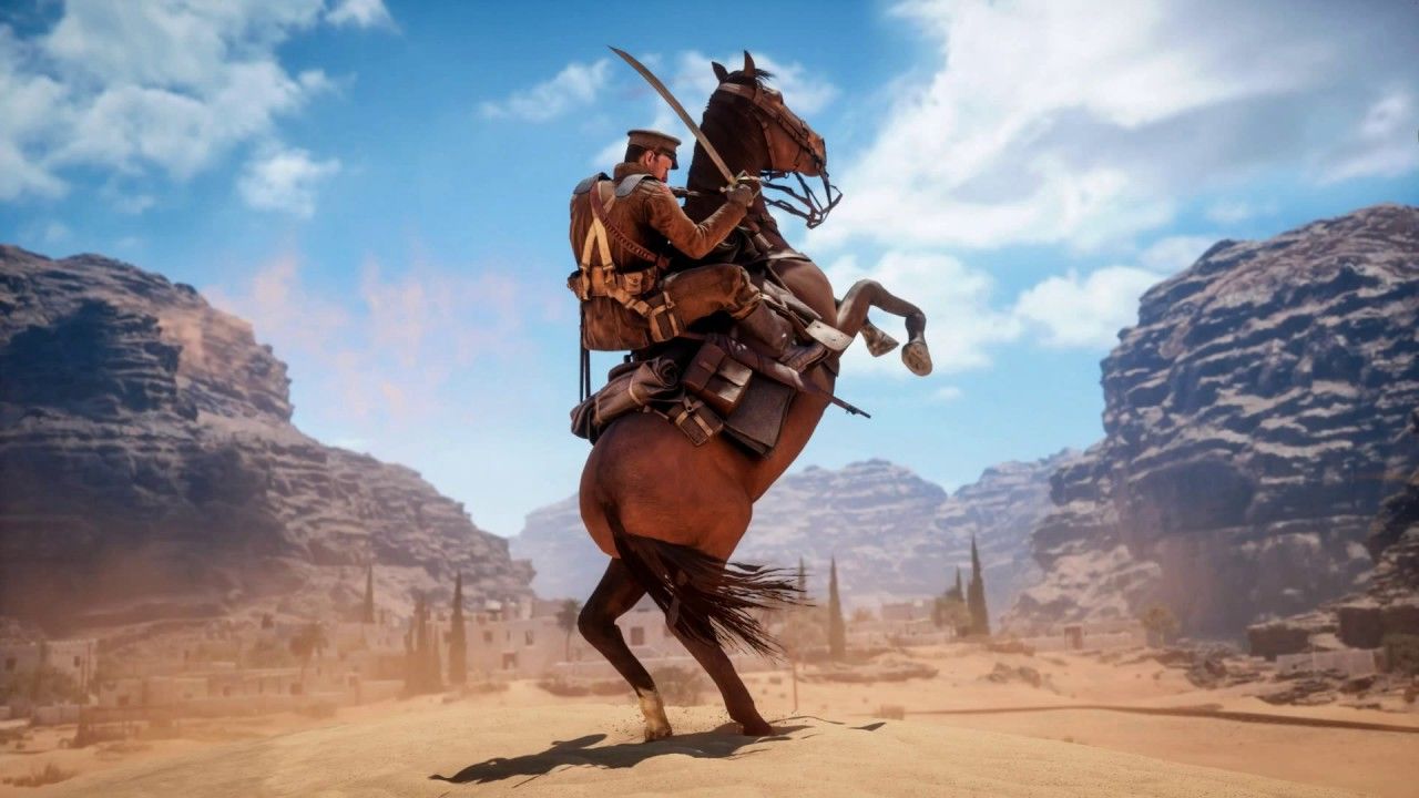 Battlefield 1 soldato a cavallo, 1280x720 HD, Desktop
