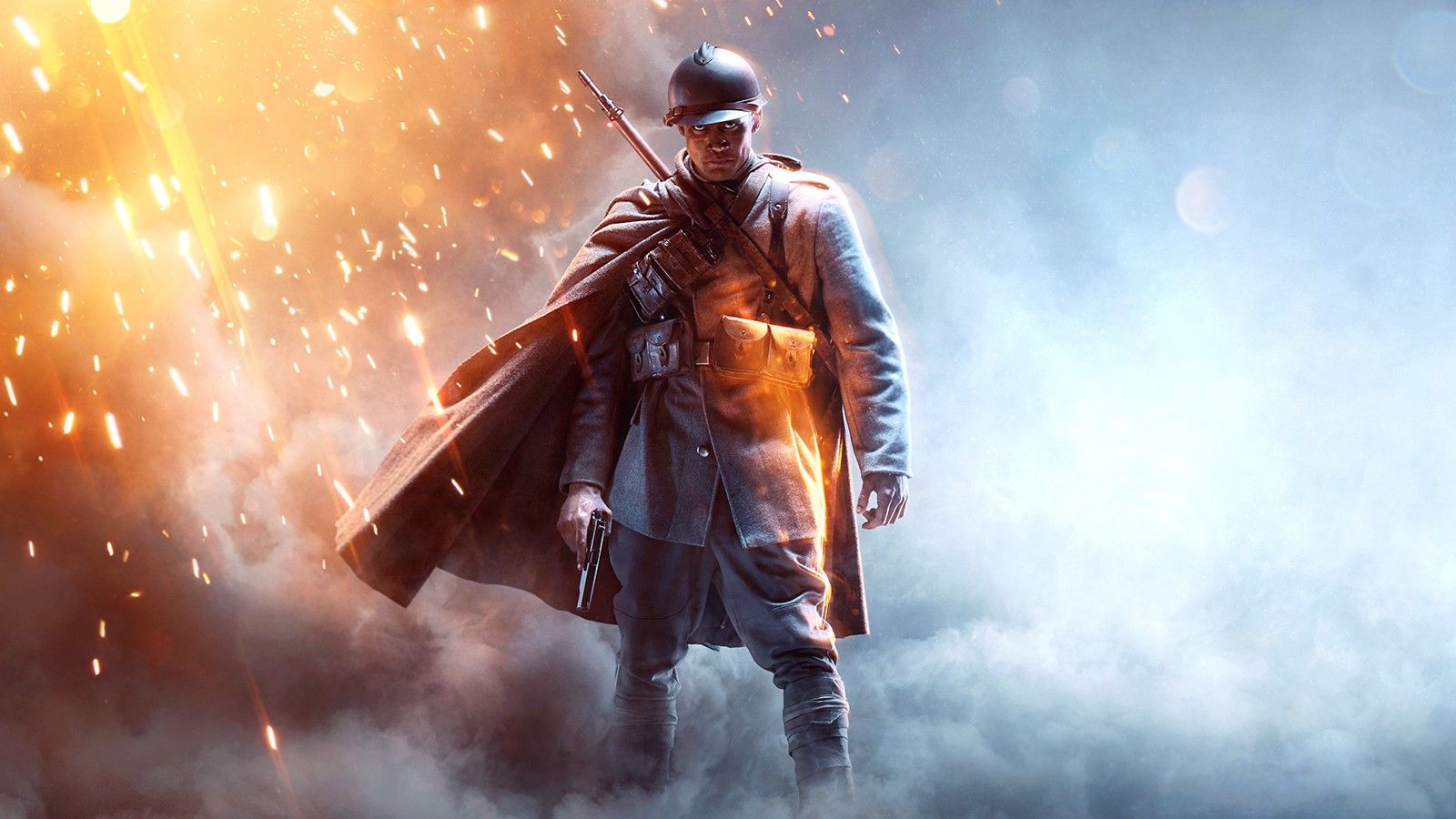 Soldato Battlefield 1 fumo, 1600x900 HD Ready, PC
