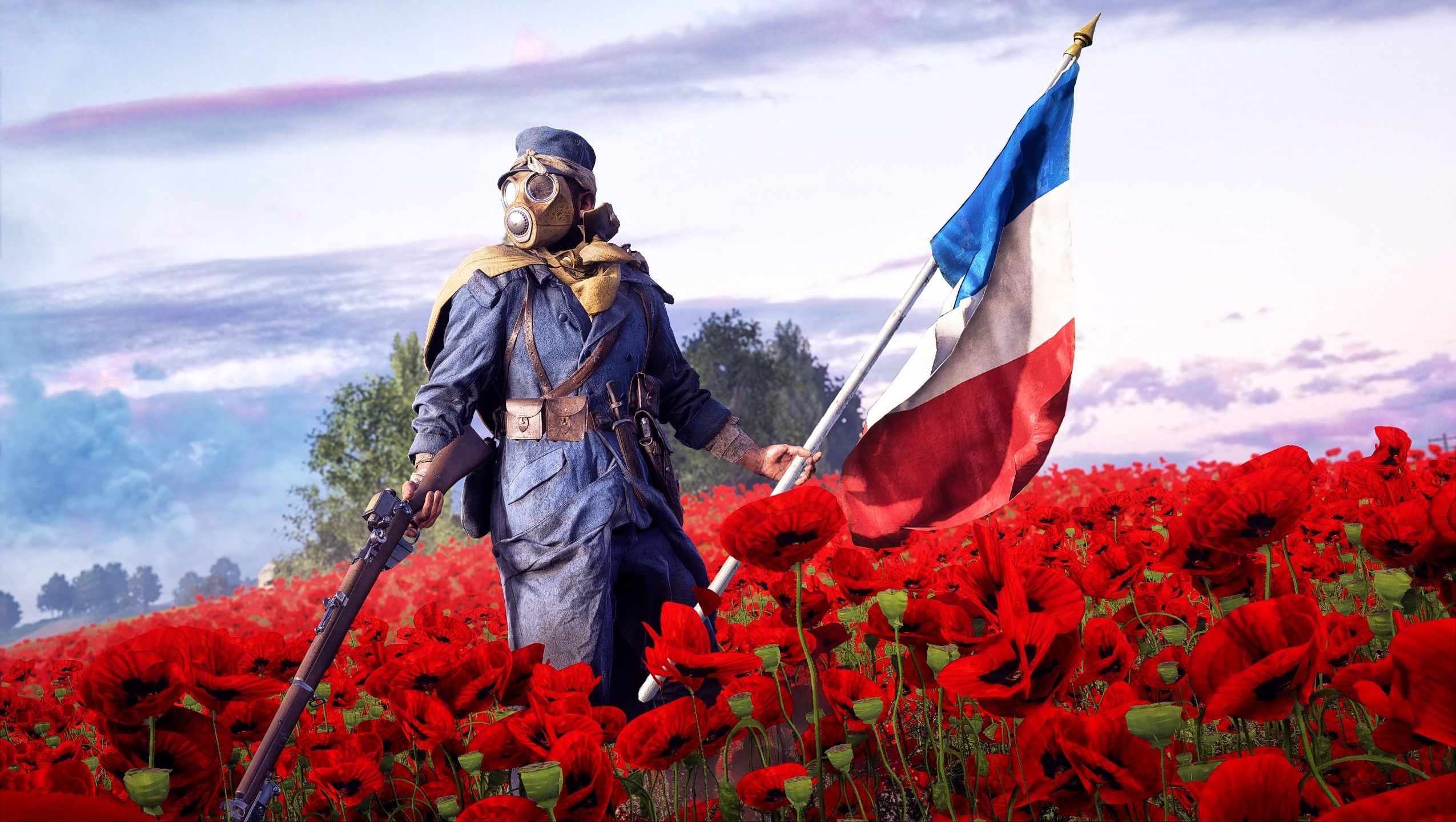 Soldato francese Battlefield 1 papaveri, 2550x1440 Hi-Res, Laptop