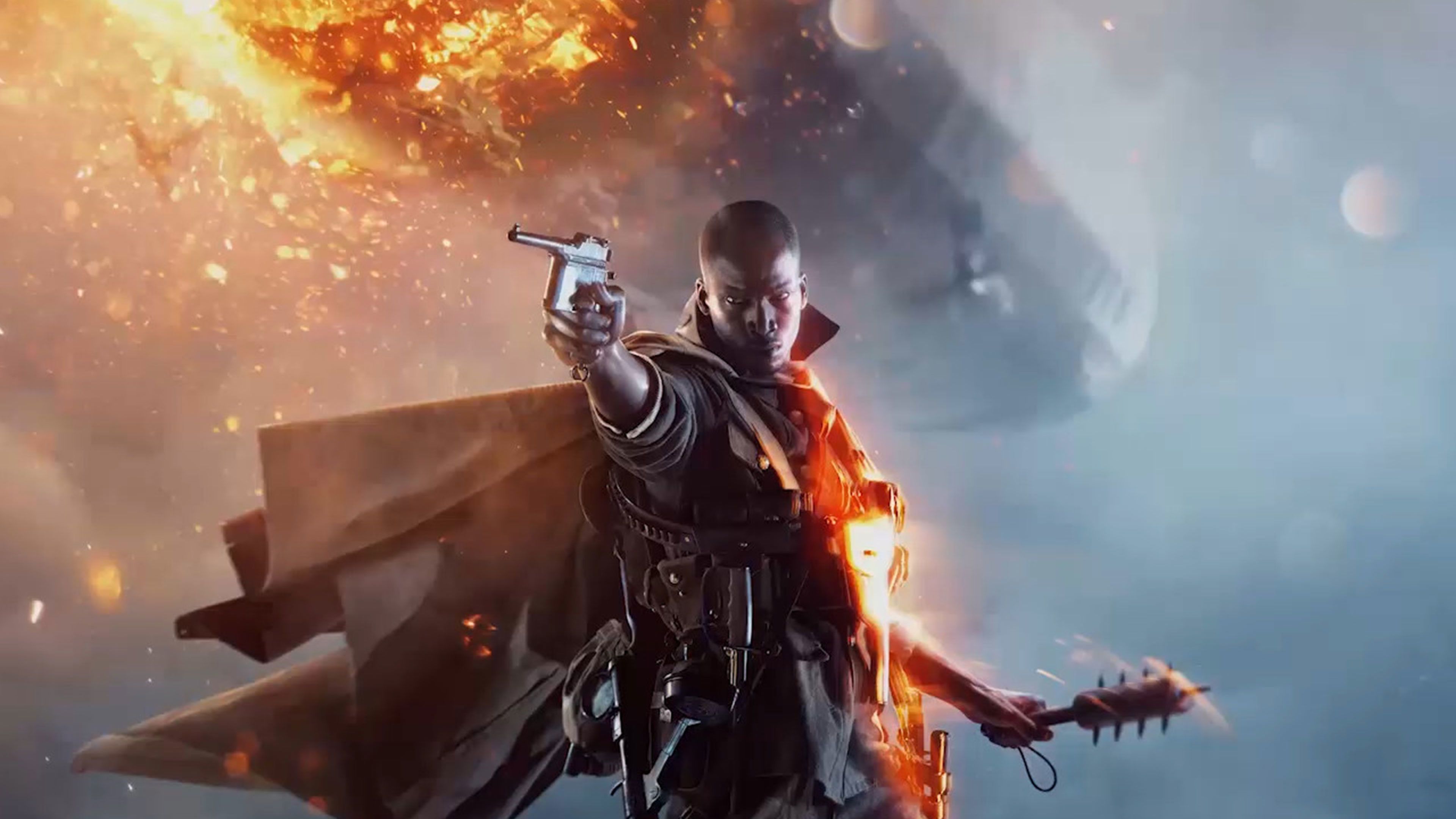 Soldato Battlefield 1 esplosione, 3840x2160 4K, Monitor 4K