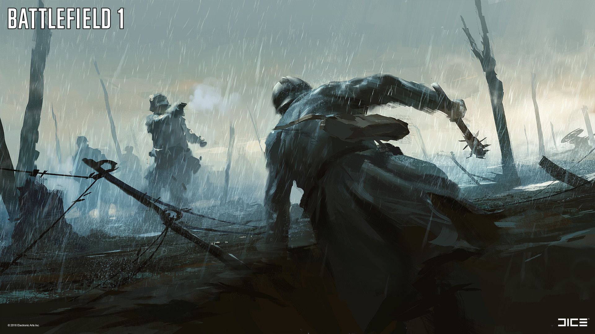 Soldati Battlefield 1 trincea, 1920x1080 Full HD, Laptop