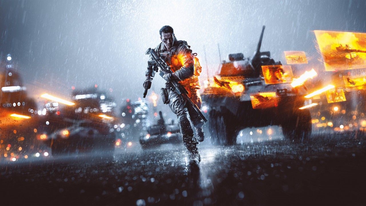 Soldato Battlefield 4 con carri armati, sparatutto FPS, 1280x720 HD, Desktop
