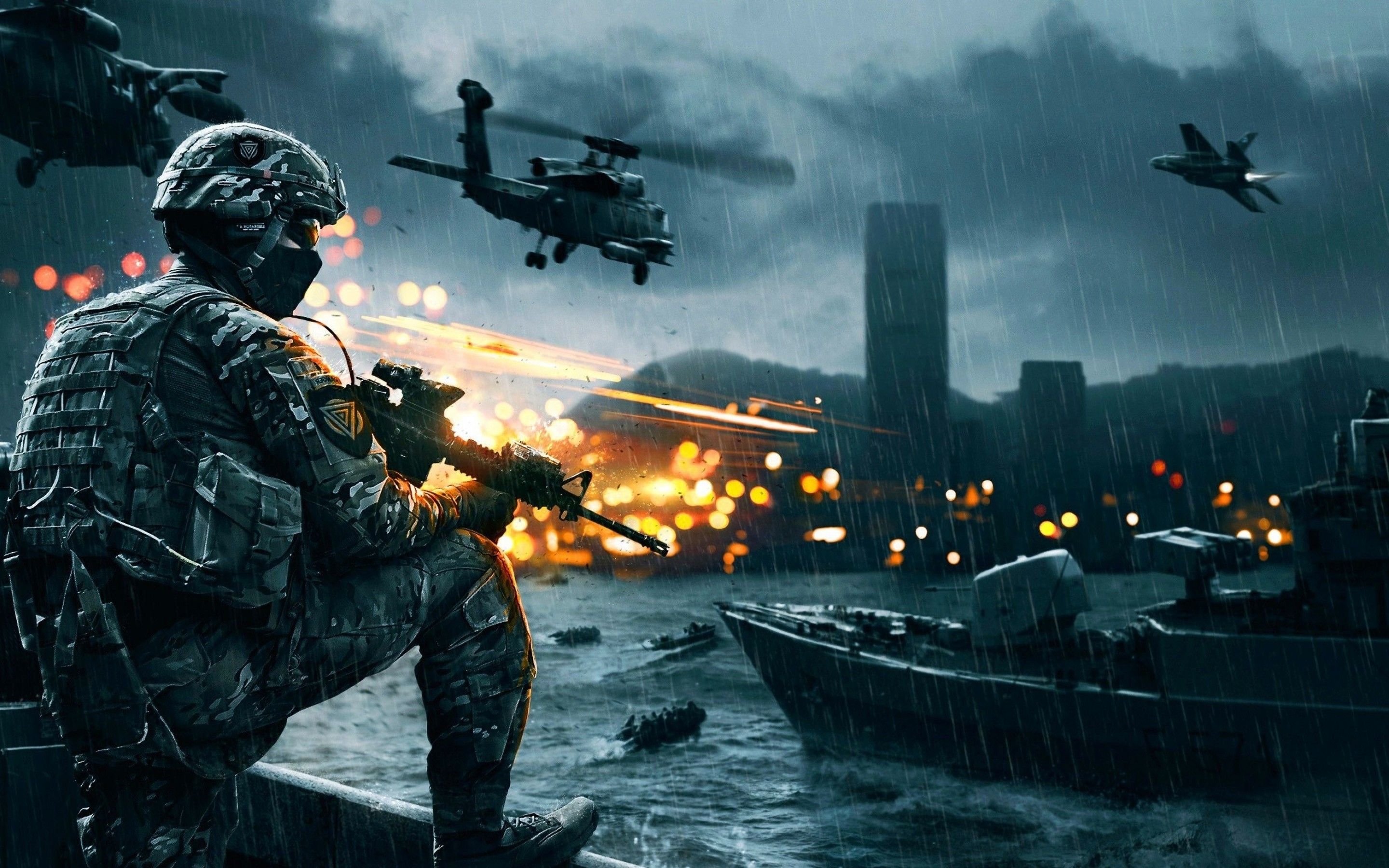 Soldato Battlefield 4 combattimento urbano, DICE, 2880x1800 2K, PC