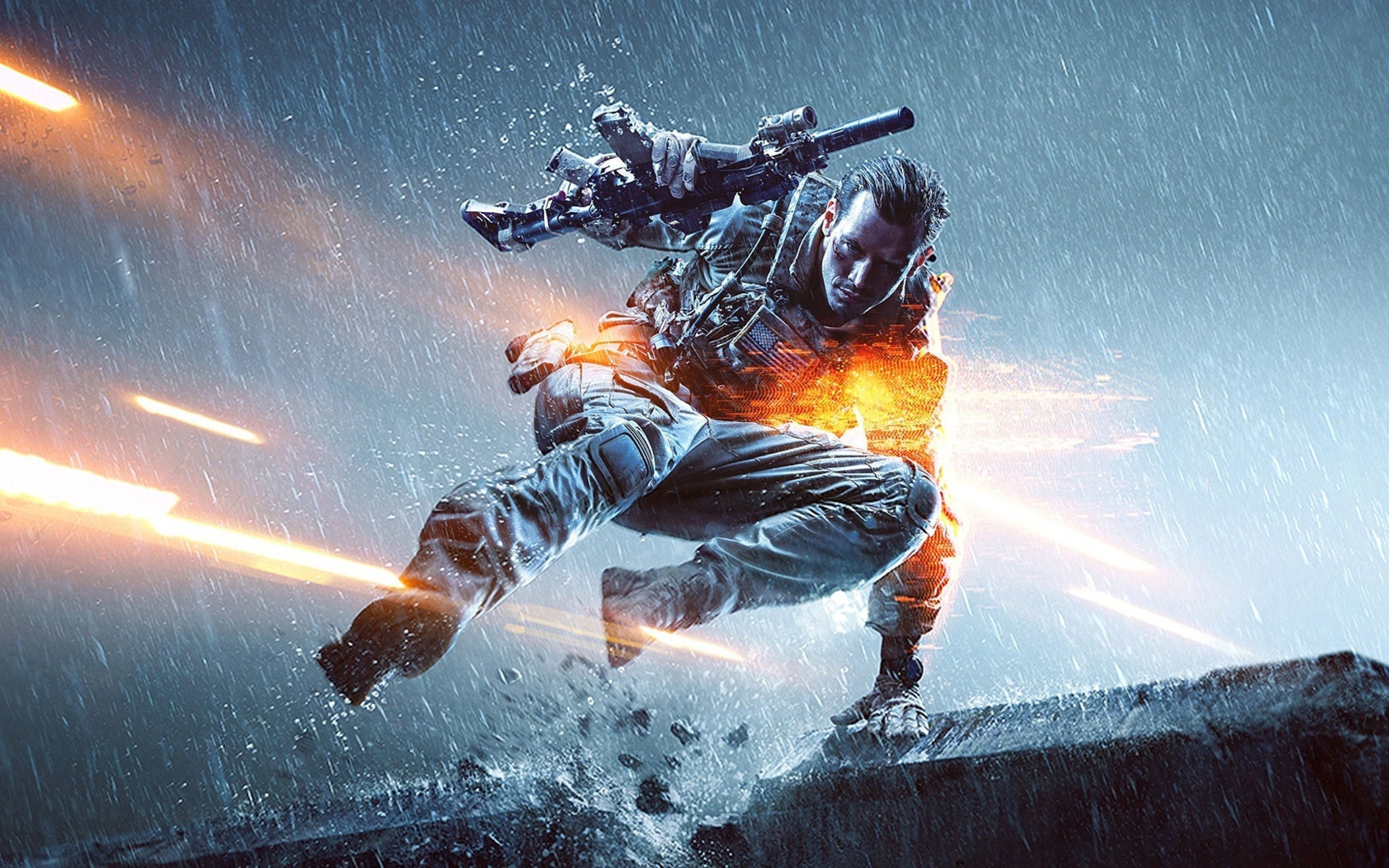 Soldato Battlefield 4 in azione, 2880x1800 2K, Laptop