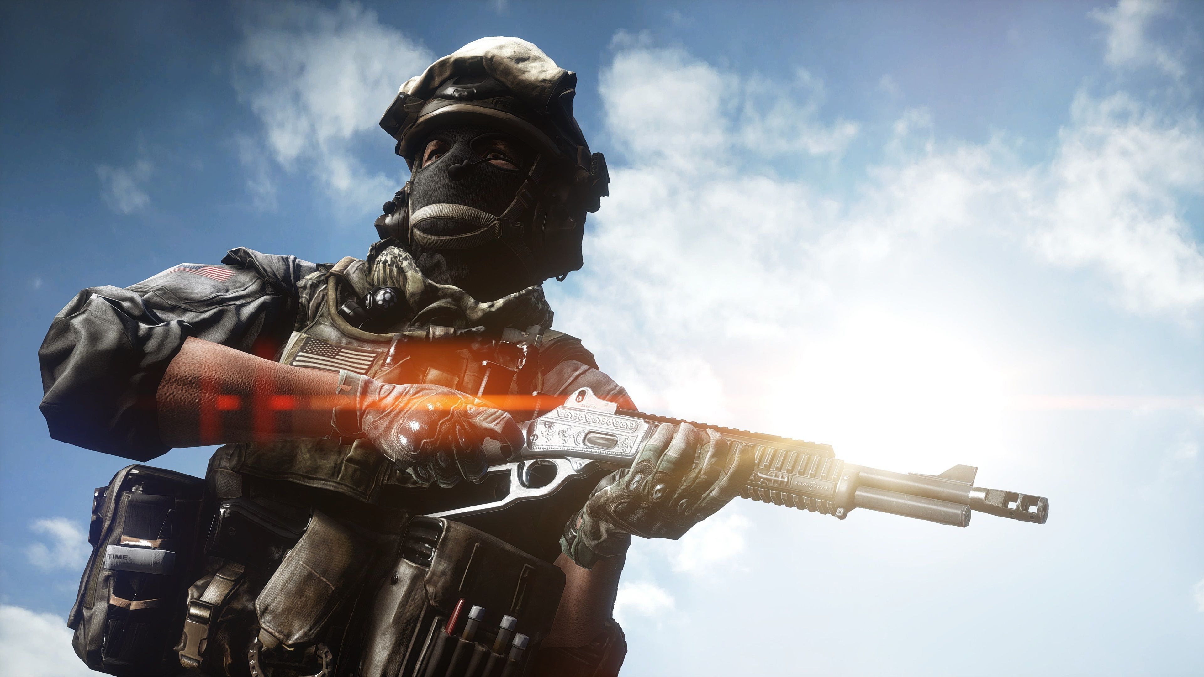 Soldato Battlefield 4 con fucile, 3840x2160 UHD, PC 4K