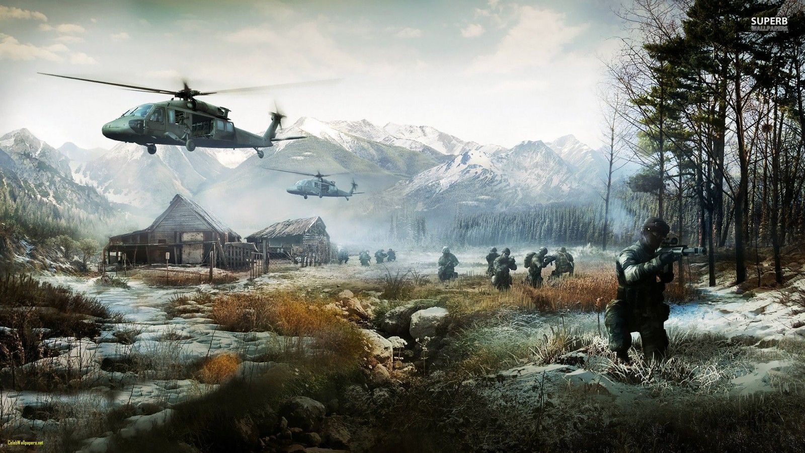Battlefield 4 elicotteri montagna, 1600x900 HD, PC