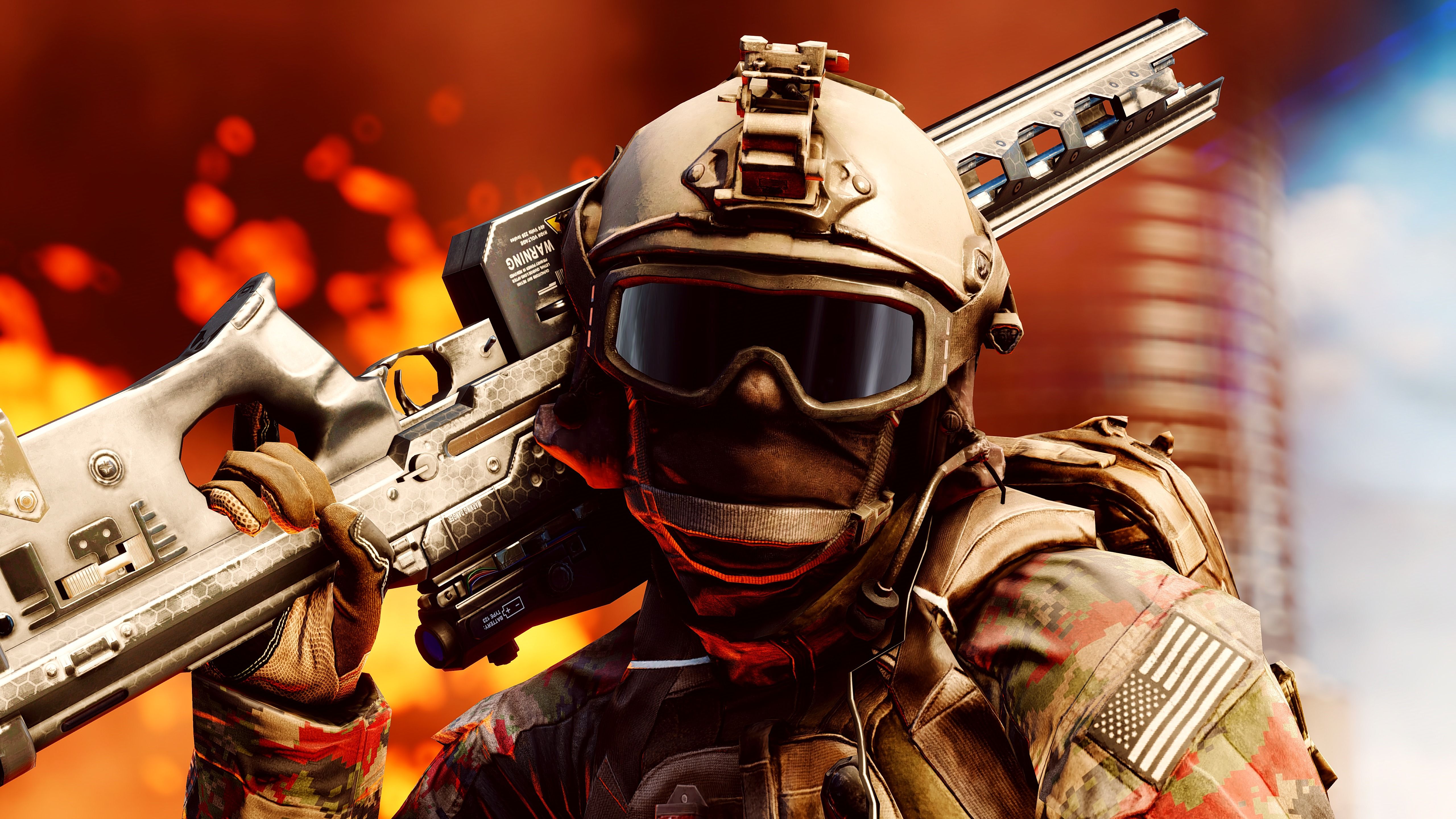 Soldato Battlefield 4 con fucile, 5120x2880 4K, Desktop 4K