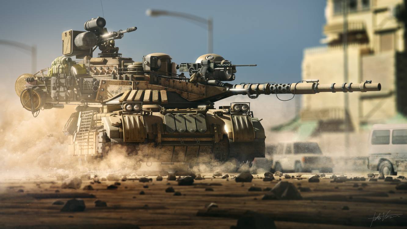 Carro armato militare urbano, 1333x750 HD, PC Desktop