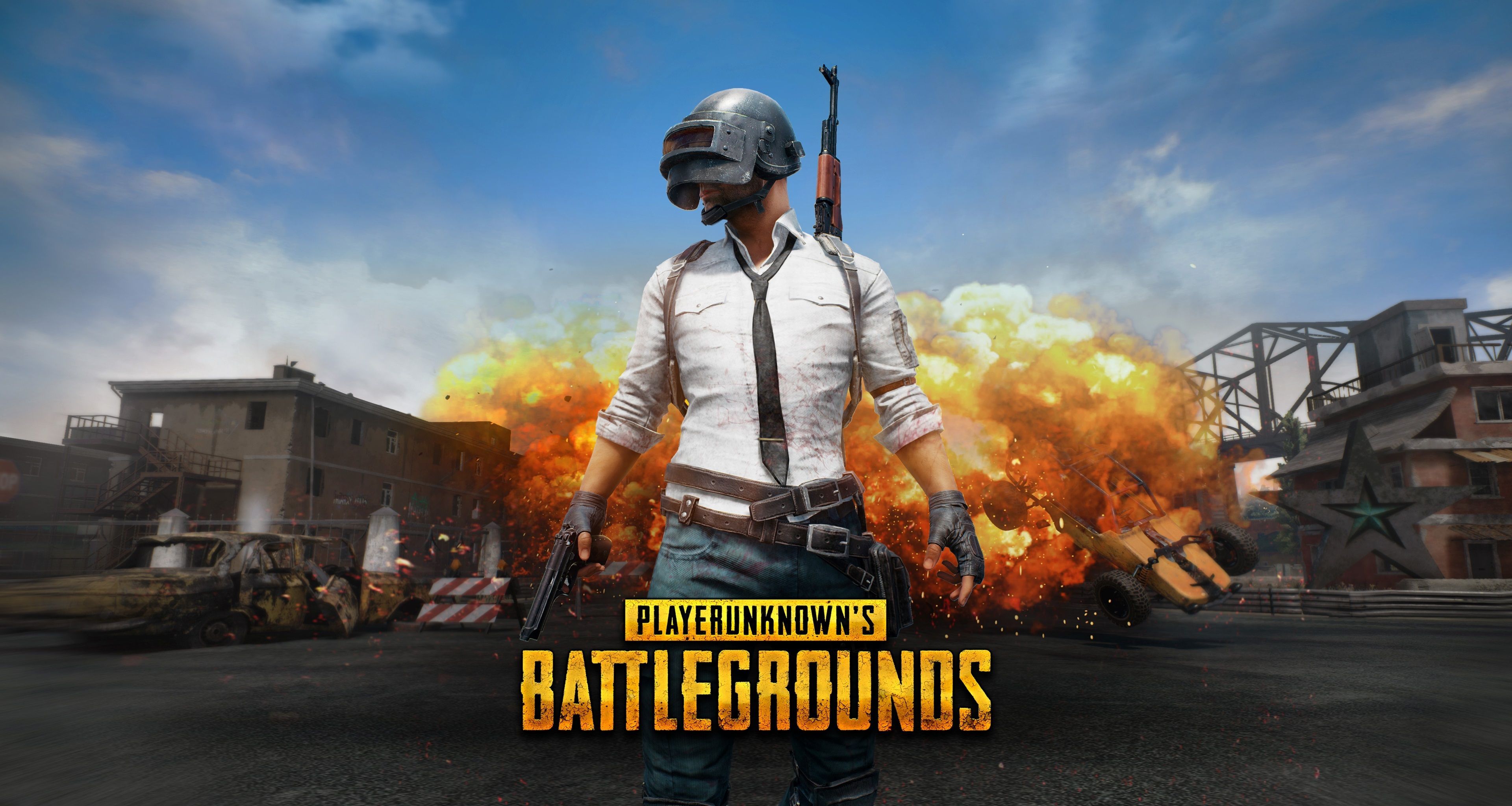 PUBG personaggio con esplosione, 3840x2048 4K, Smart TV 4K