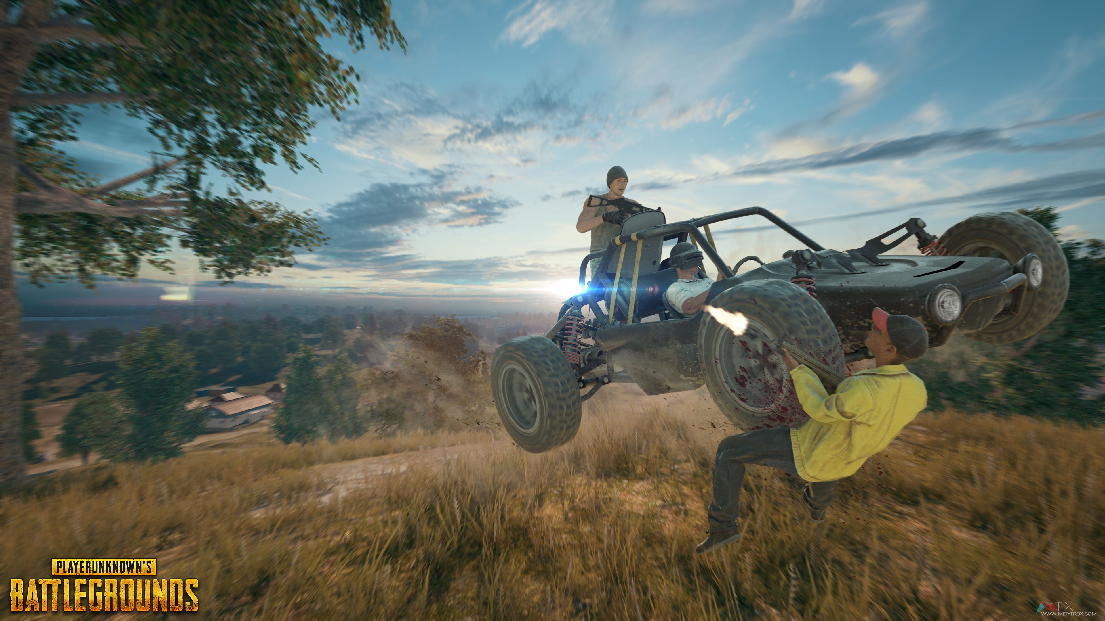 PUBG buggy paesaggio erboso, 3840x2160 4K, Desktop 4K