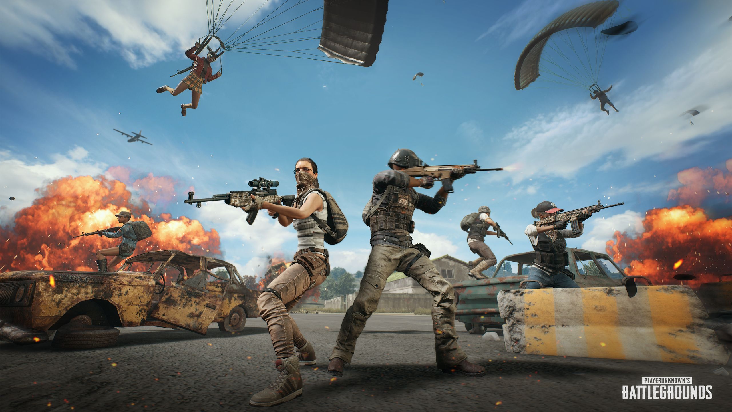 PUBG Battlegrounds logo personaggio, 3840x2160 4K Ultra HD, Monitor 4K